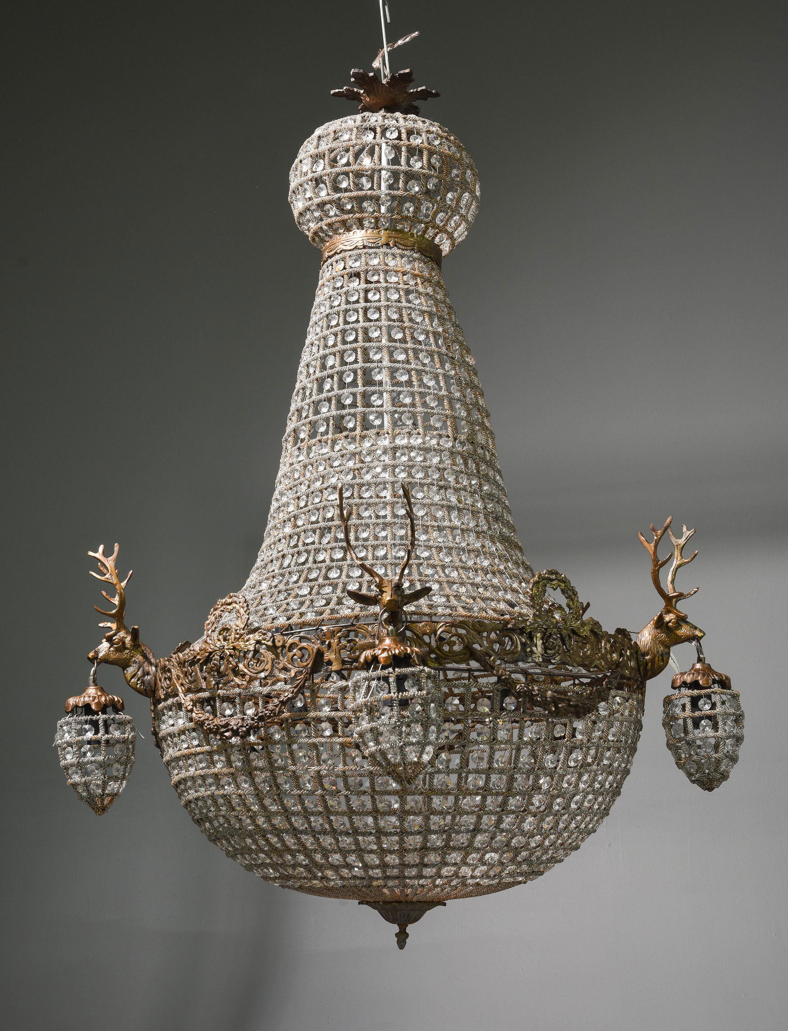 Empire Style Large Stag Head Chandelier #2 (1 of 3)