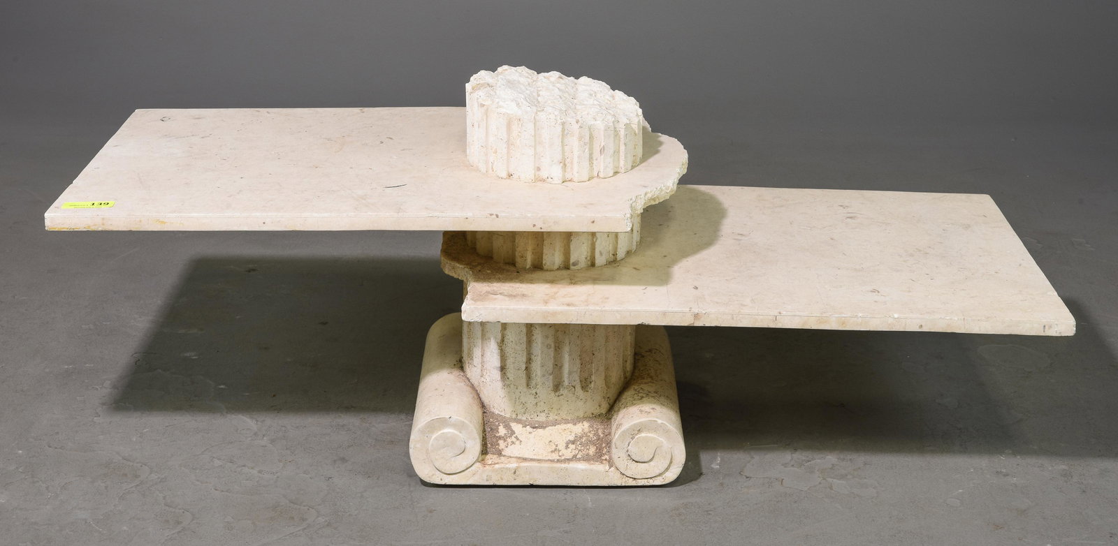 Stone Column Architectural Style Coffee Table (1 of 5)