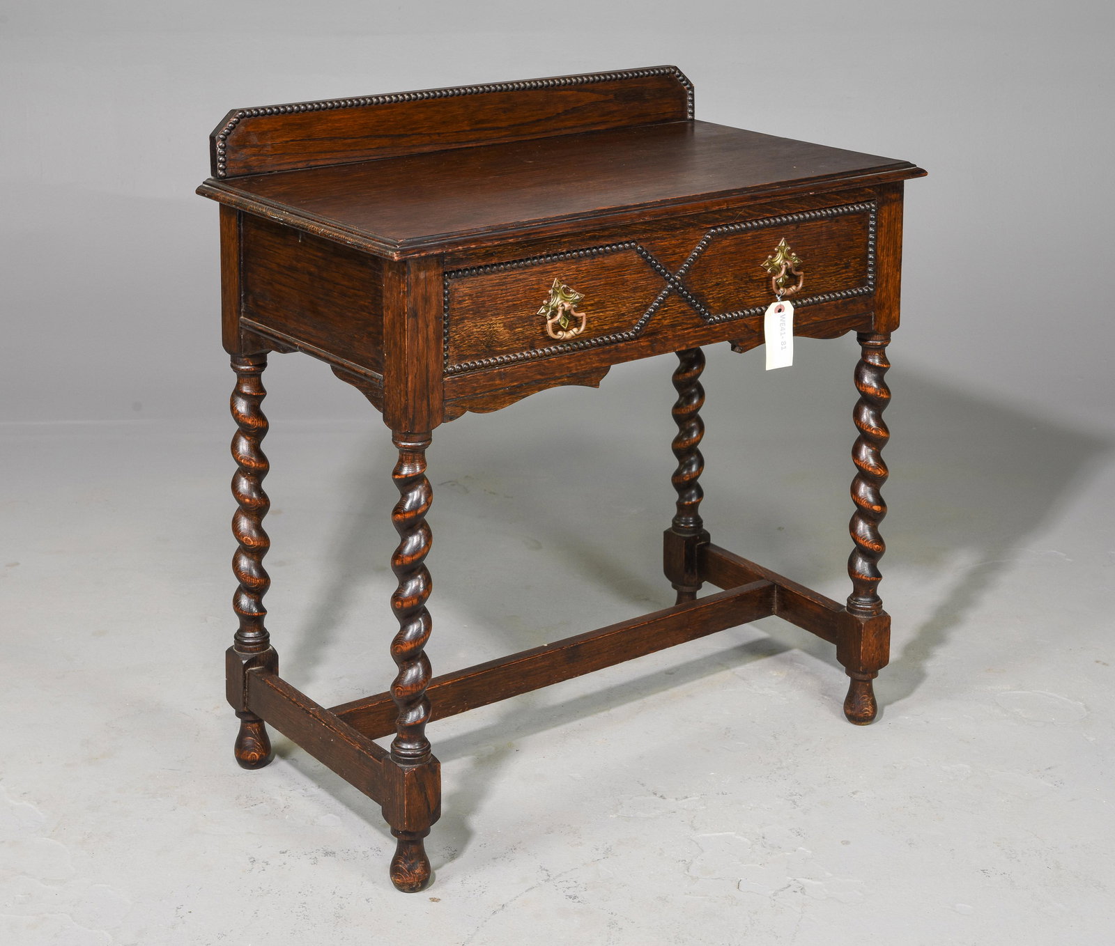 British Oak Barley Twist Hall Table c.1920's (1 of 4)