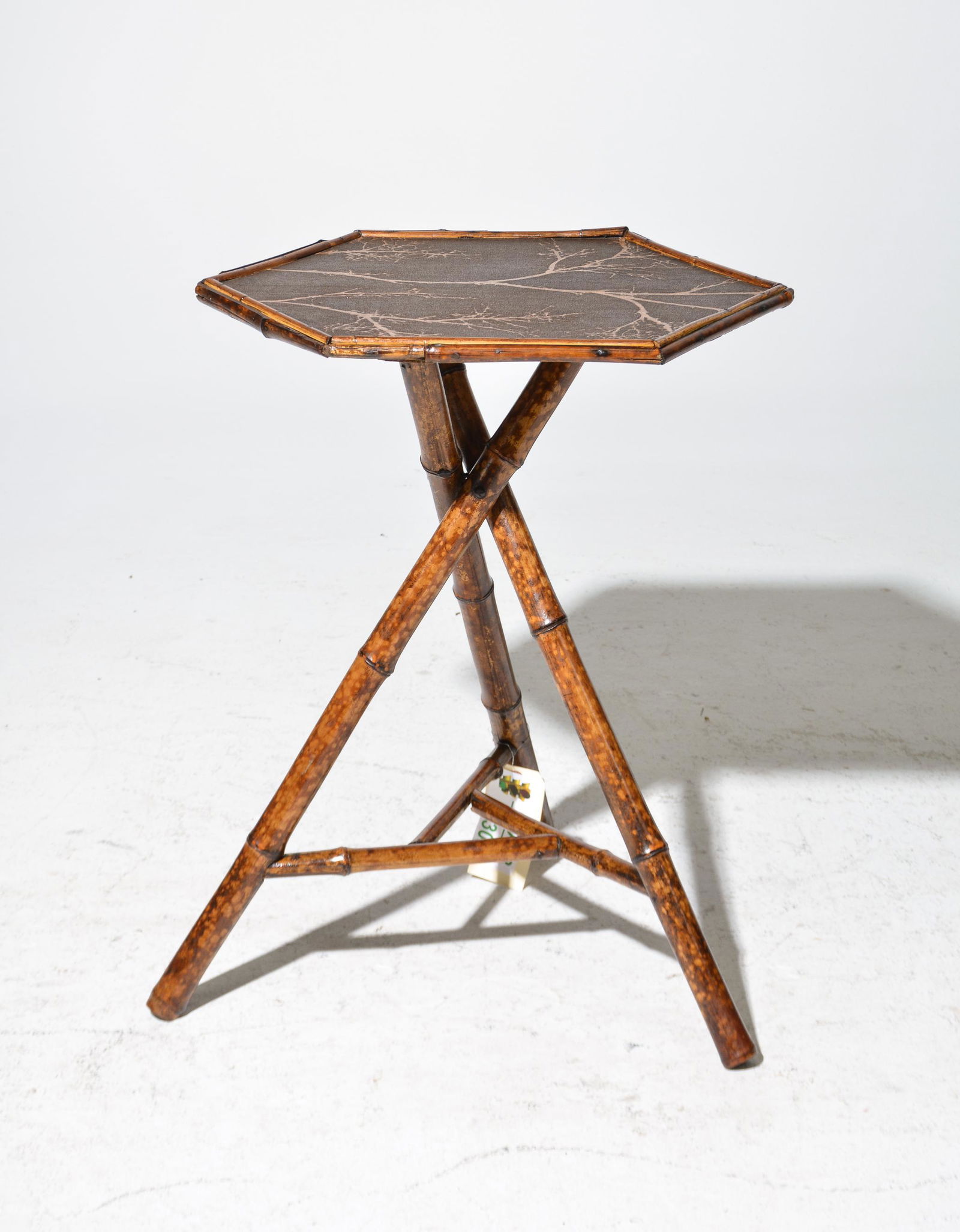 Bamboo Occasional Table with Forest Motif (1 of 2)