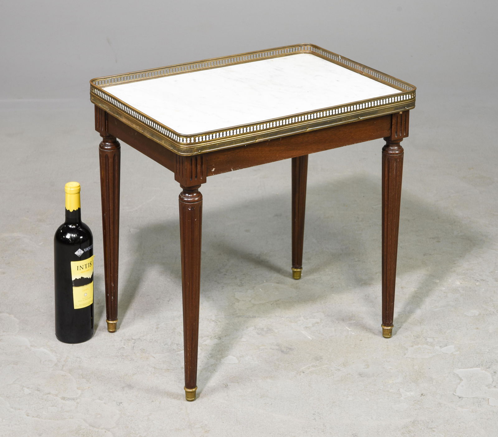 Louis XVI Style White Marble Top Small Table (1 of 3)