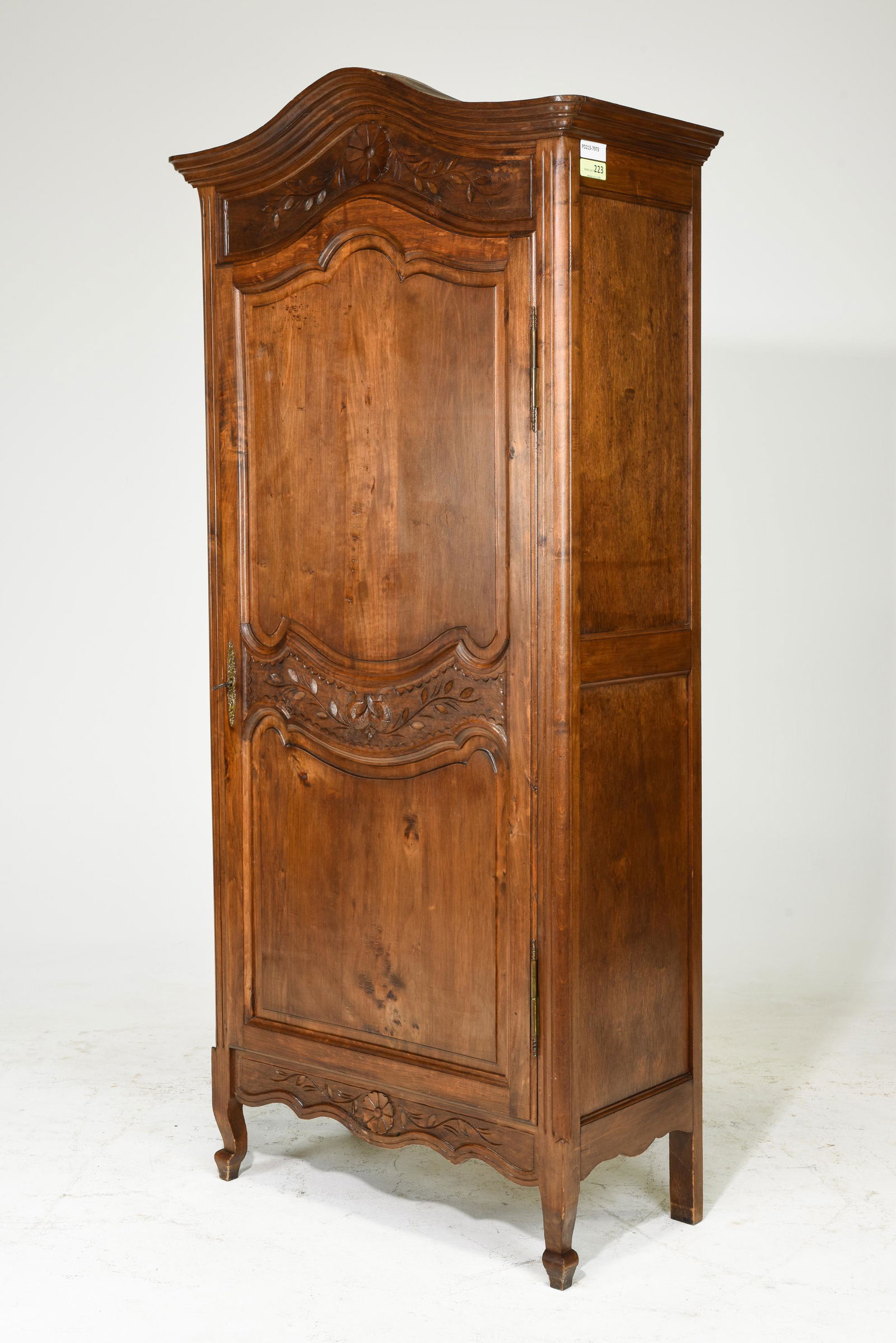 Louis XV Style Single Door Walnut Hall Robe (1 of 3)