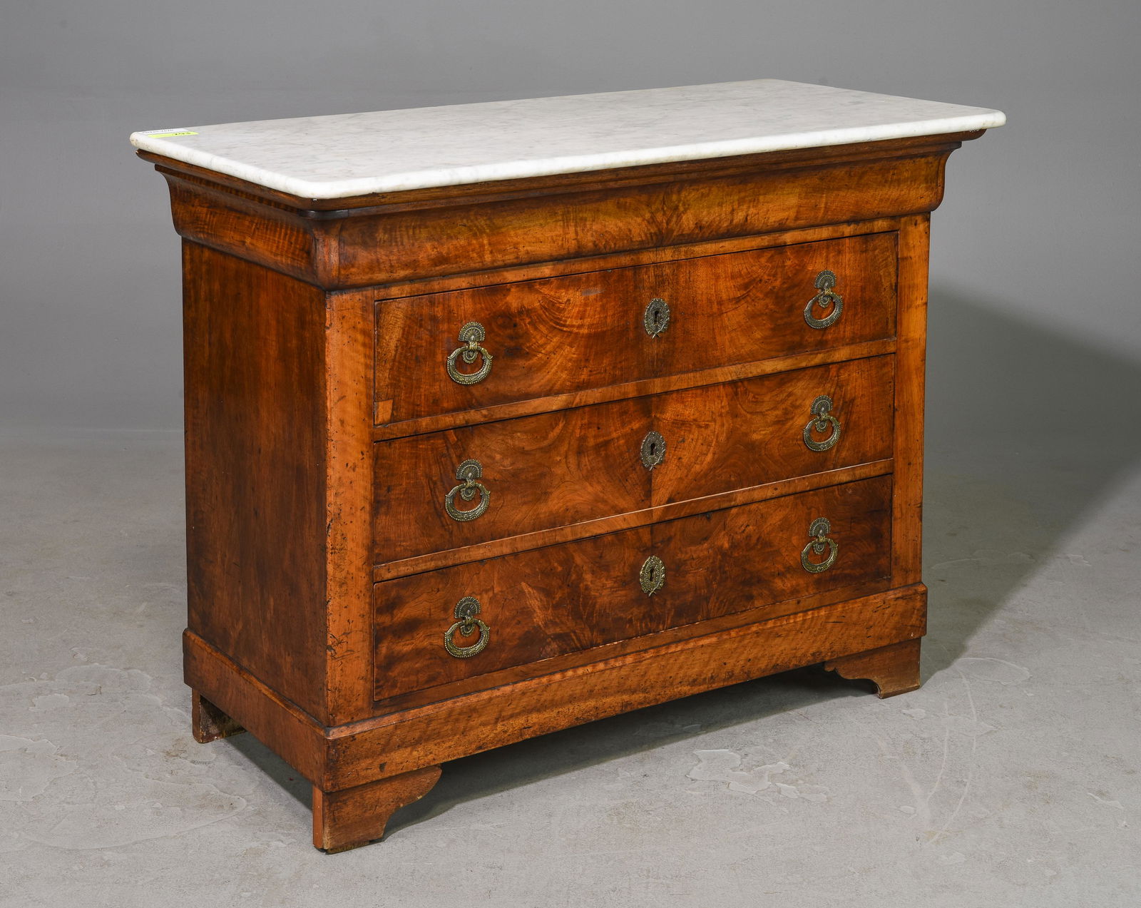 Louis Philippe Style White Marble Top Chest (1 of 7)