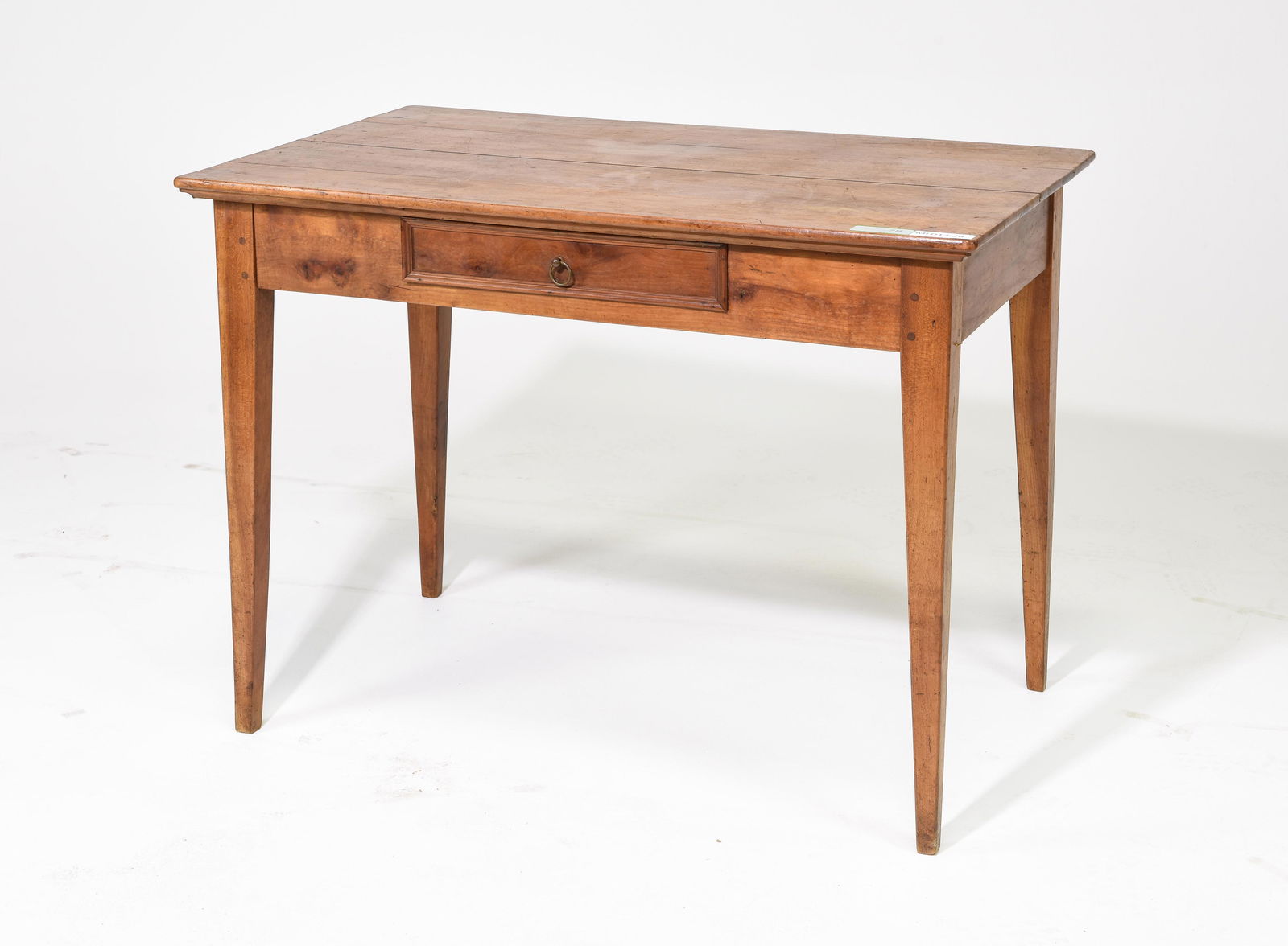 French Rustic Single Drawer Walnut Table (1 of 4)