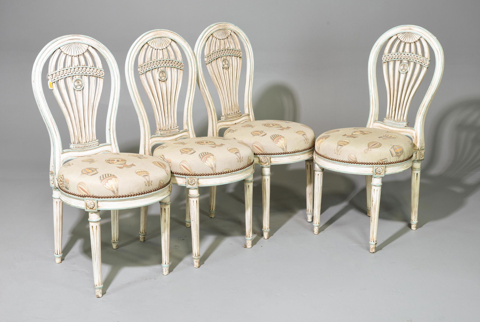 Set of 4 Louis XVI Style Painted Chairs (1 of 3)