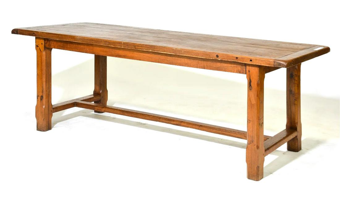French Heavy Oak Farmhouse Table: French Heavy Oak Farmhouse Table - 30 in tall x 91 x 31, Floor to apron is 25 inches - This is just over seven and a half feet long