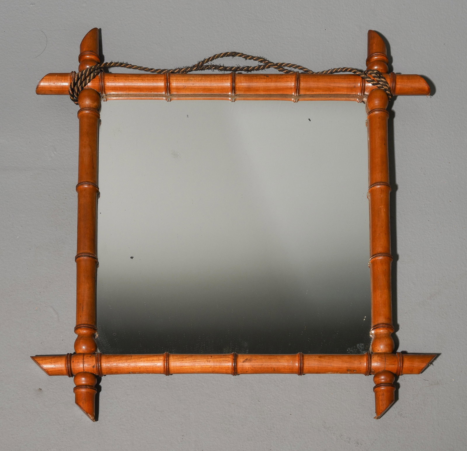 Faux Bamboo Mirror #1: Faux Bamboo Mirror - 25 in tall x 26 x 1.5