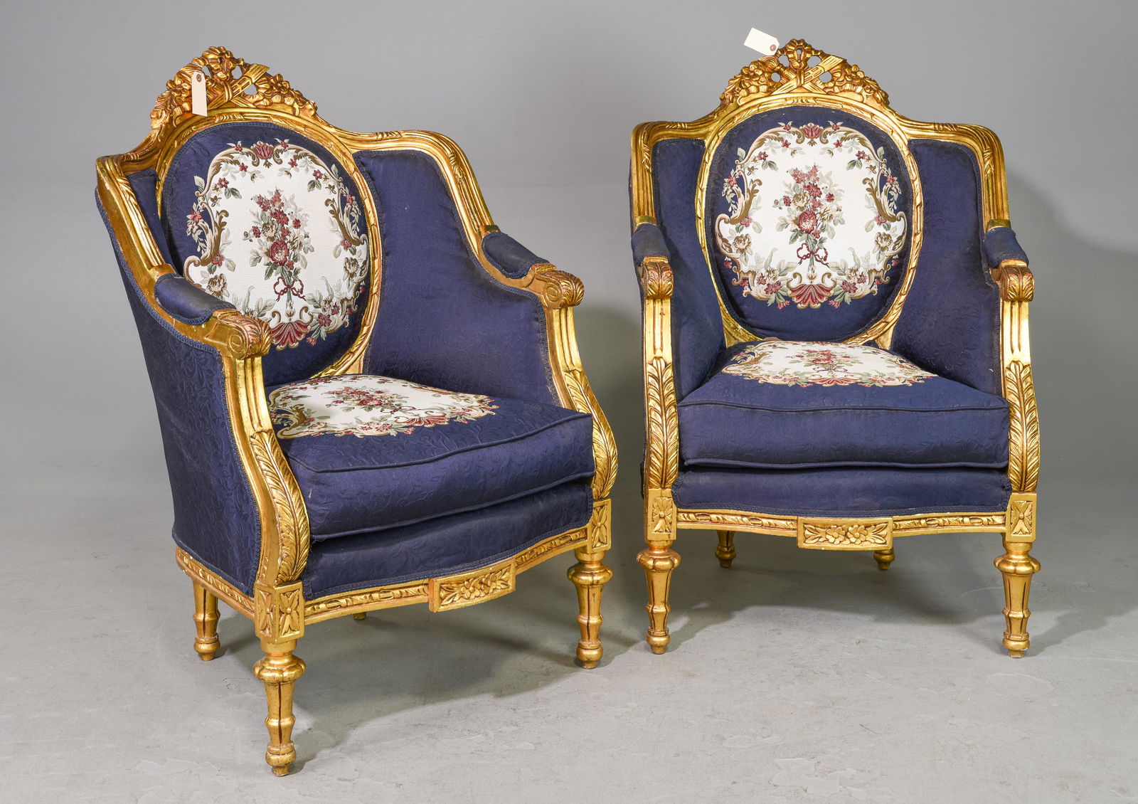 2 French Style Large Gold Arm Chairs (1 of 5)