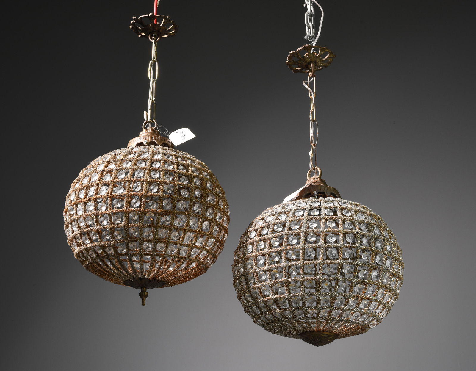 2 Empire Style Globe Shaped Chandeliers (1 of 3)