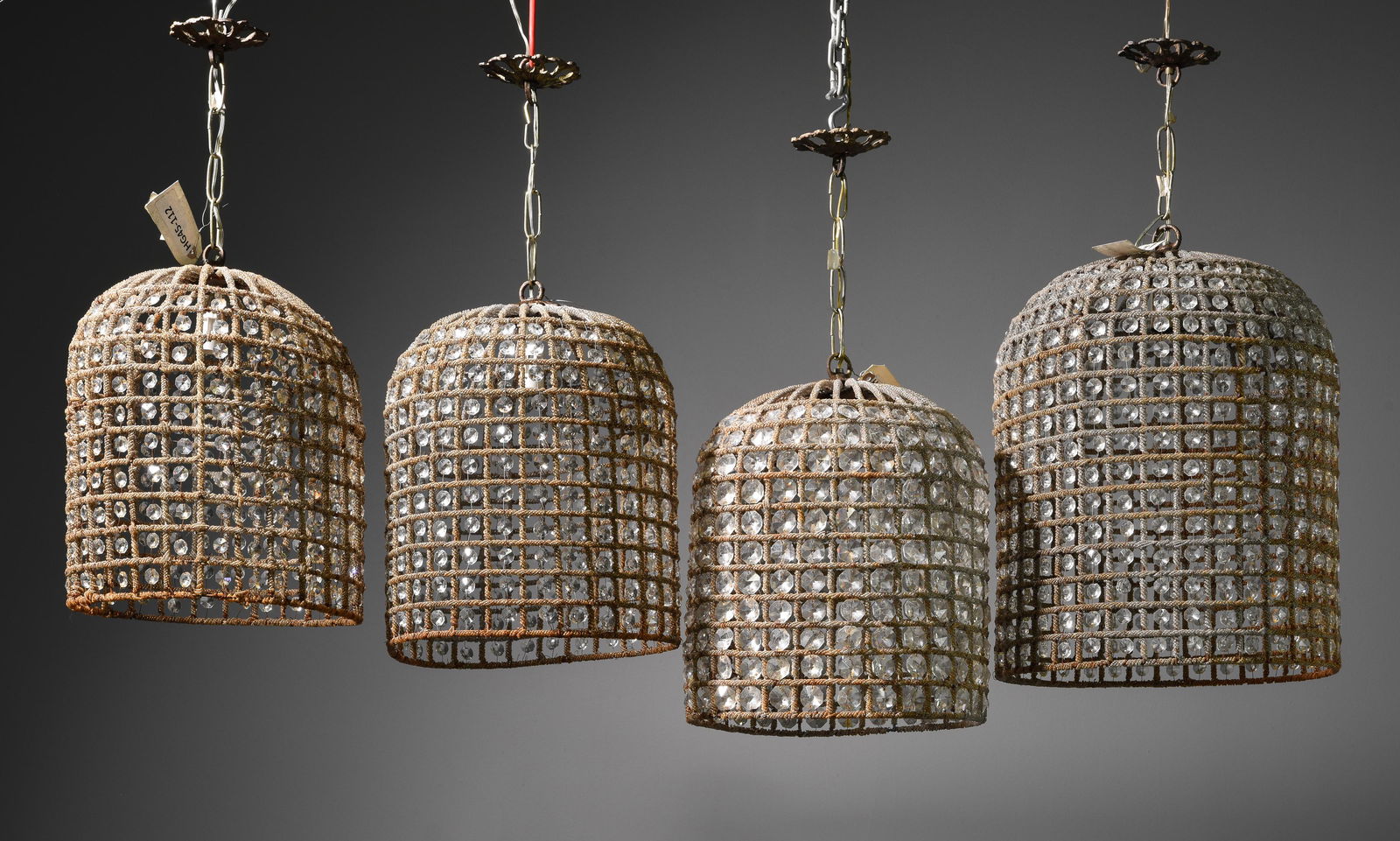 4 Empire Style Basket / Bird Cage Shaped Chandeliers (1 of 5)