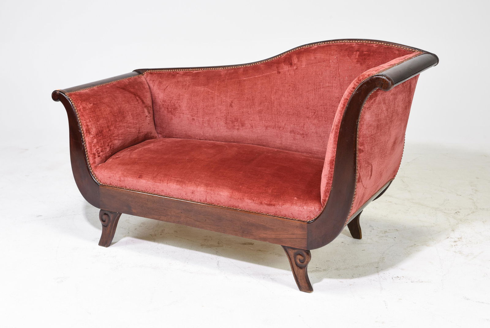 Victorian Mahogany Feinting Couch / Sofa (1 of 5)