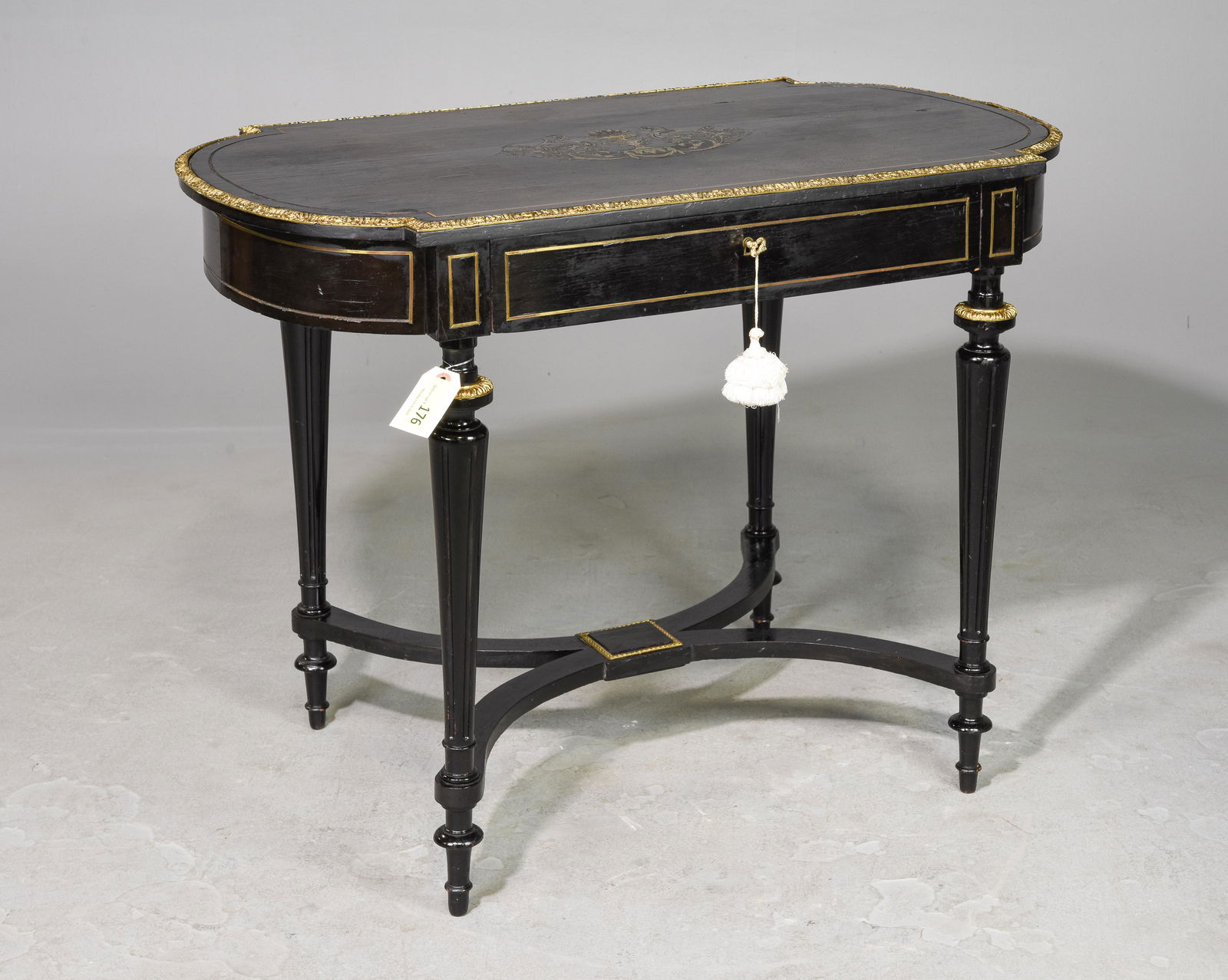 Louis XVI Style Table with Gilt Metal Accents c.1800's (1 of 6)