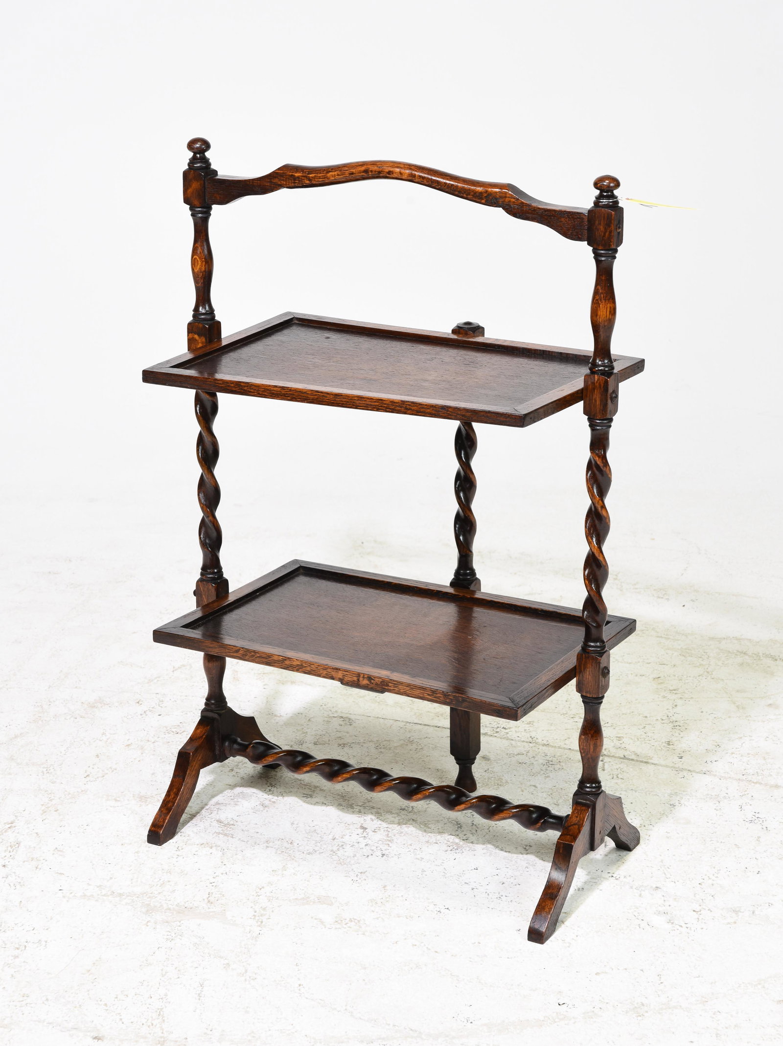 British Oak Barley Twist 2 Tier Cake Stand (1 of 4)