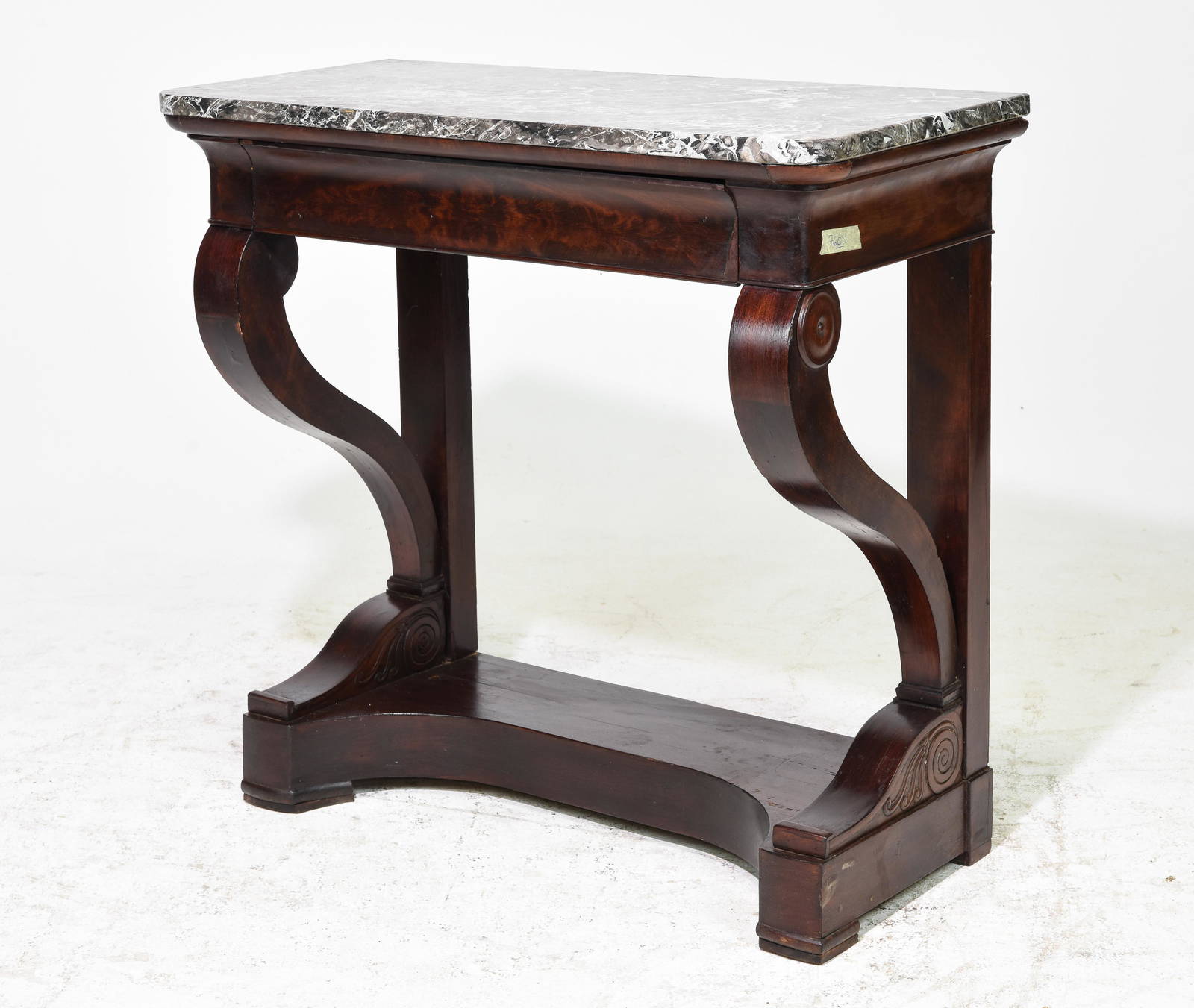Empire Style Marble Top Hall Table / Console Auction
