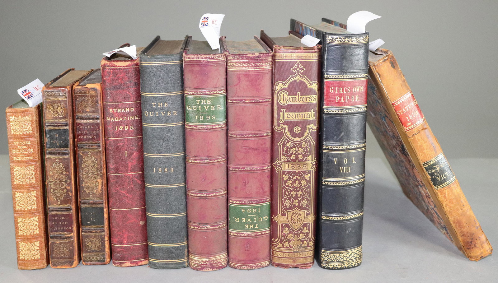 10 Assorted English Books c. 1800's (1 of 9)