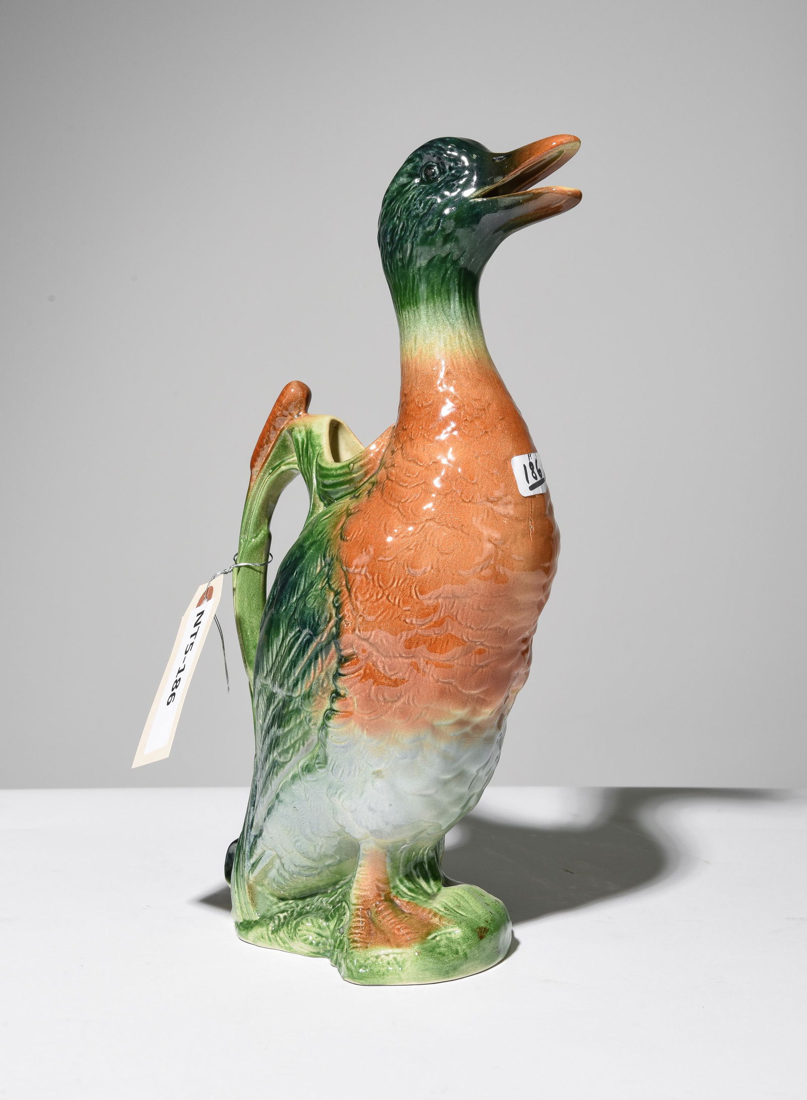 French Majolica St. Clement Duck Pitcher (1 of 4)