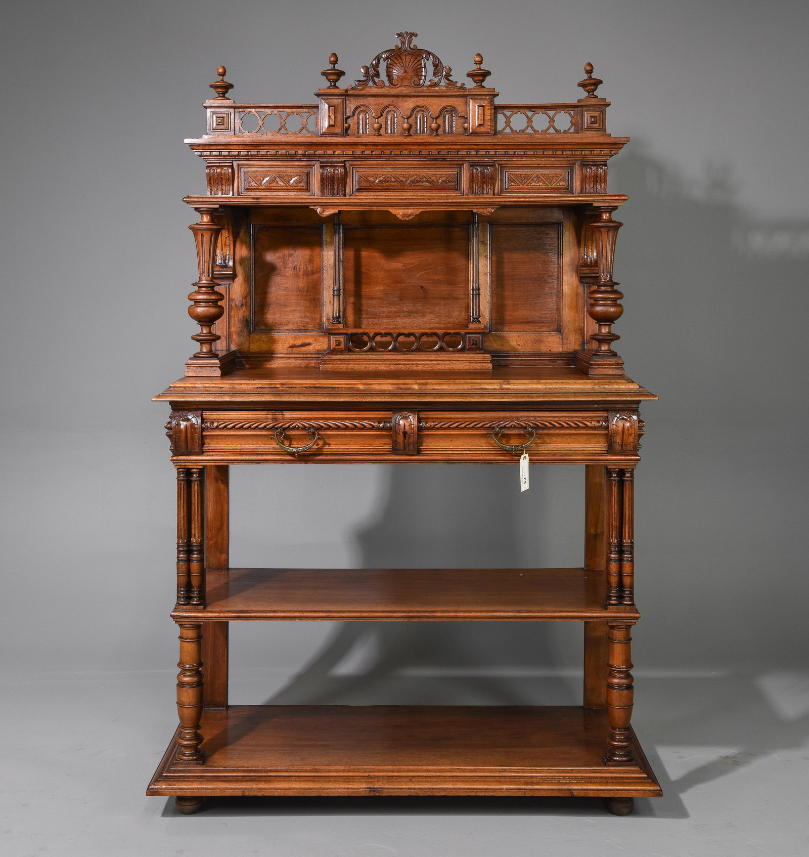 French Henri II Style Walnut Server c.1890's-1920's (1 of 9)