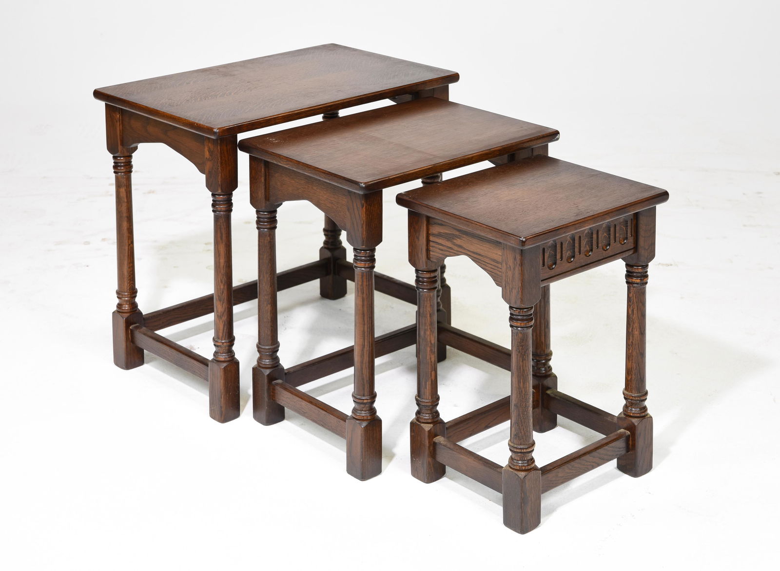 British Oak Nest Of 3 Tables (1 of 2)