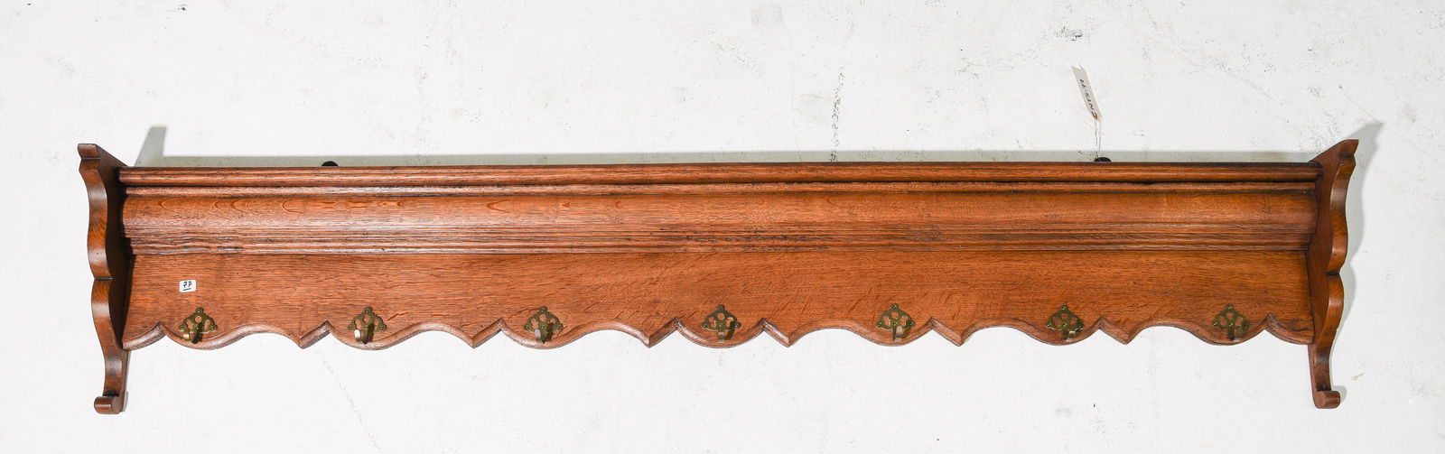 French Oak Wall Rack with Hooks (1 of 2)