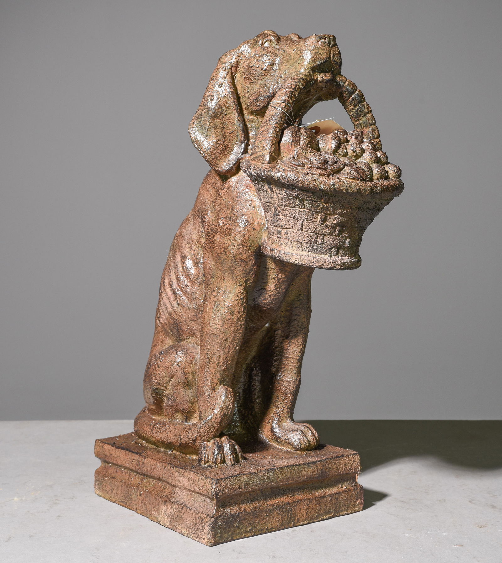 Composite Dog Figure With Basket (1 of 4)