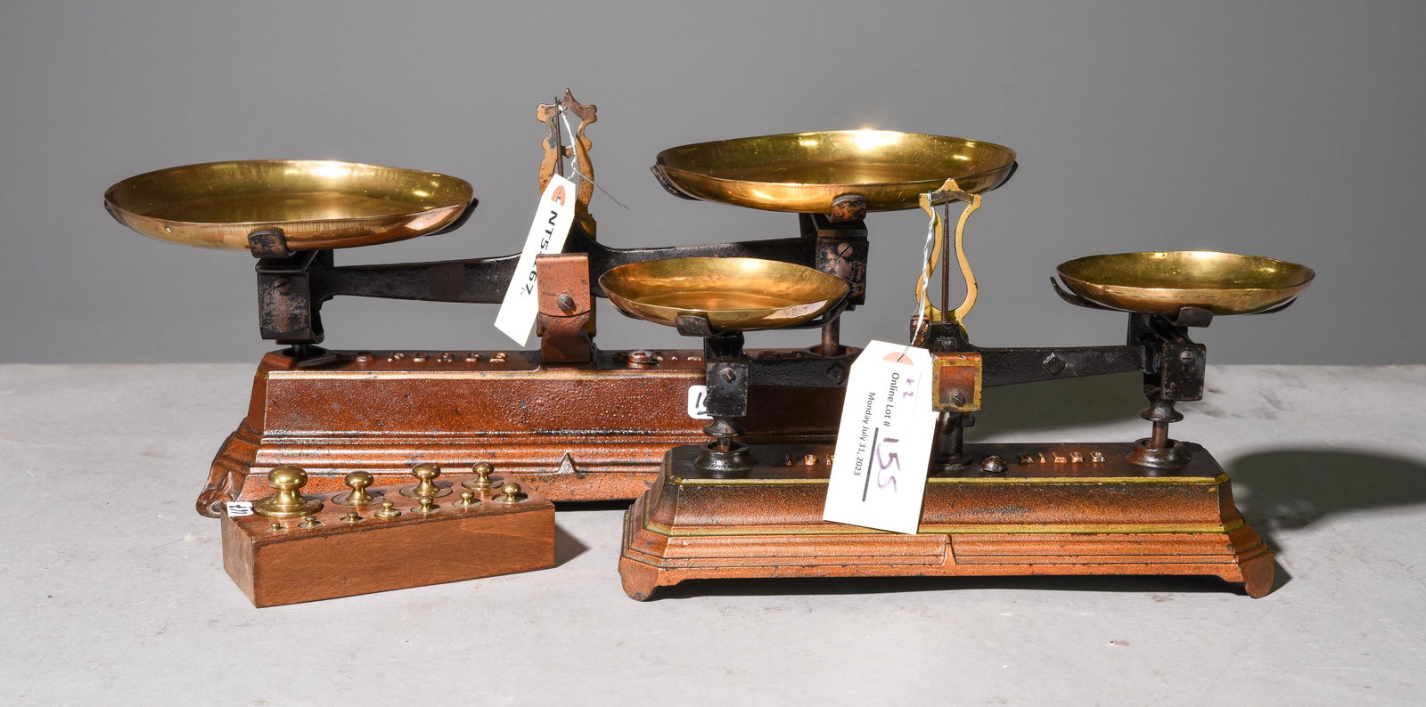 2 French Balance Scales With A Set Of Weights (1 of 3)