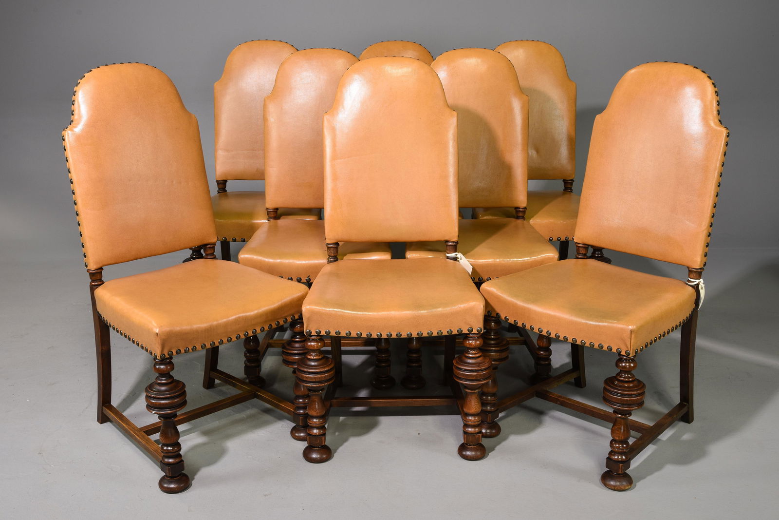 Set of 8 Danish Leather Upholstered Chairs (1 of 3)