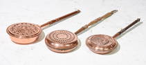 3 French Copper Bed Warmers