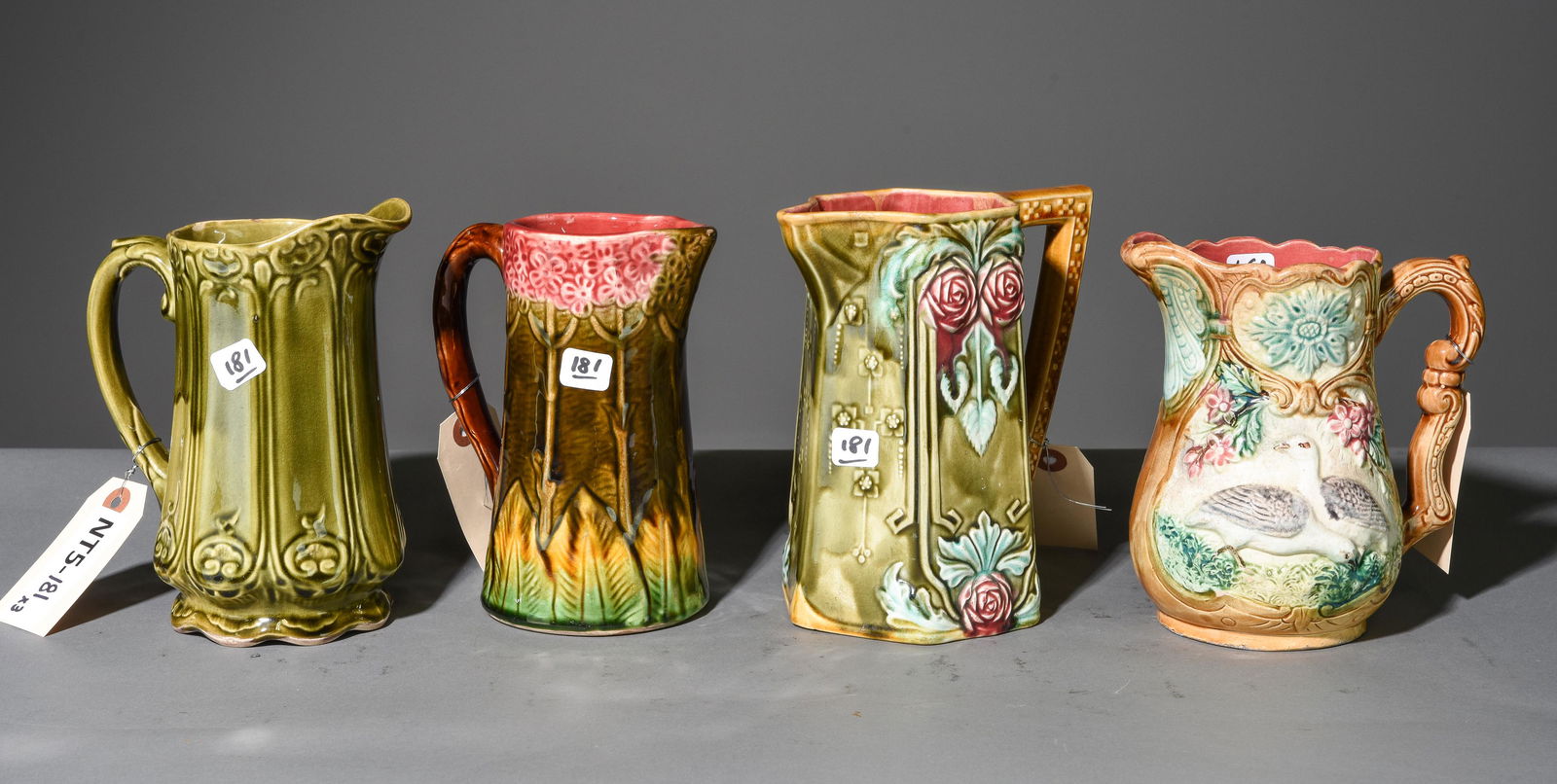 4 French Majolica Pitchers (1 of 5)