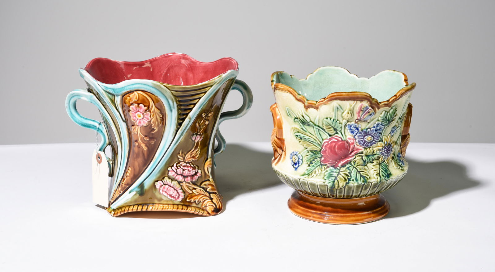 2 Onnaing Majolica Planters / Jardinieres (1 of 3)