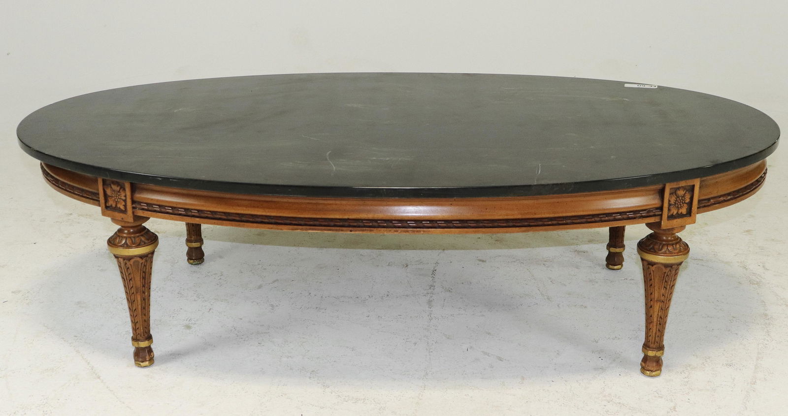 Oval Marble Top Coffee Table (1 of 3)