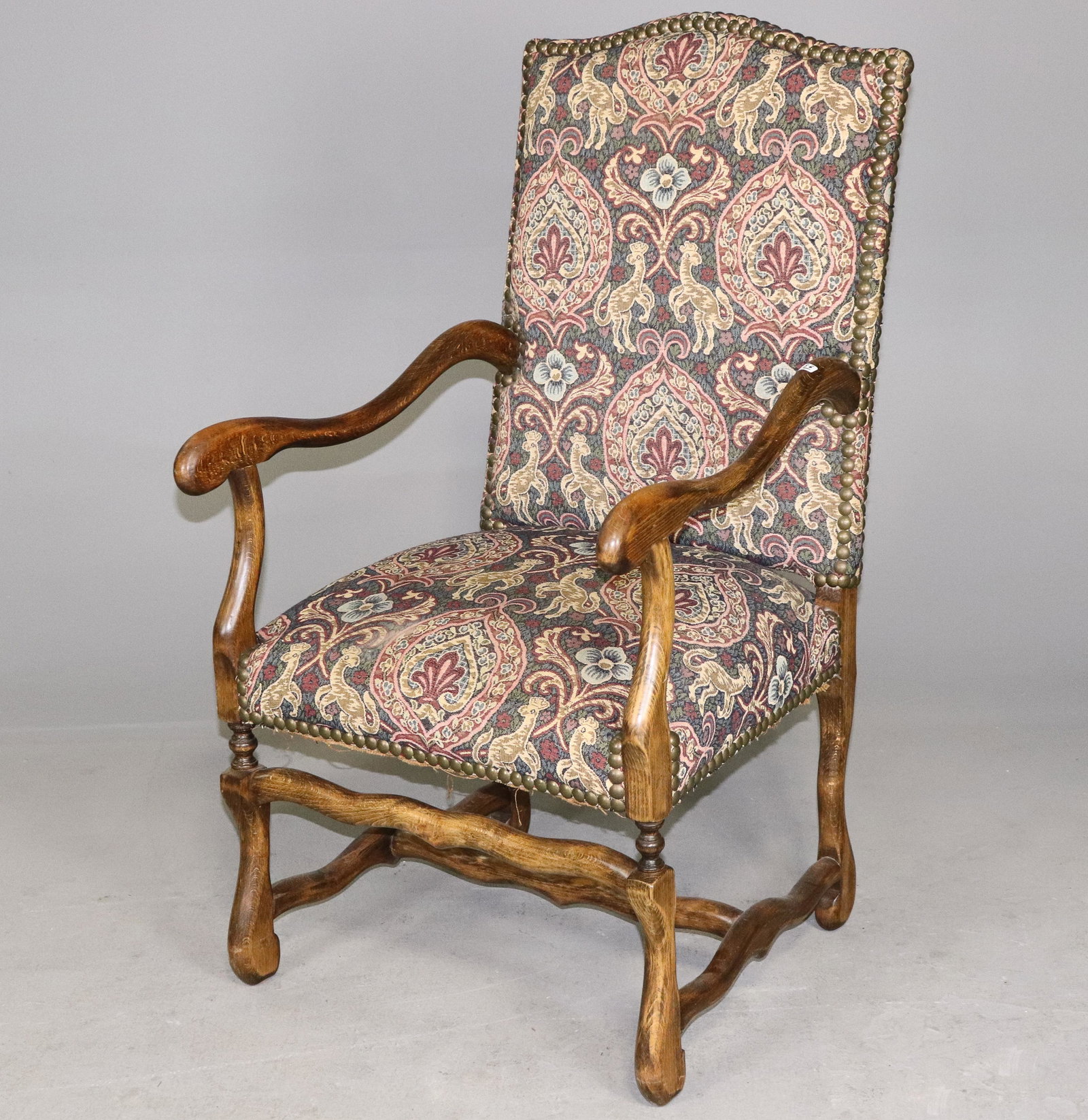 French Muton Style Armchair: French Muton Style Armchair - 46 in tall x 25 x 36, seat height is 18 inches