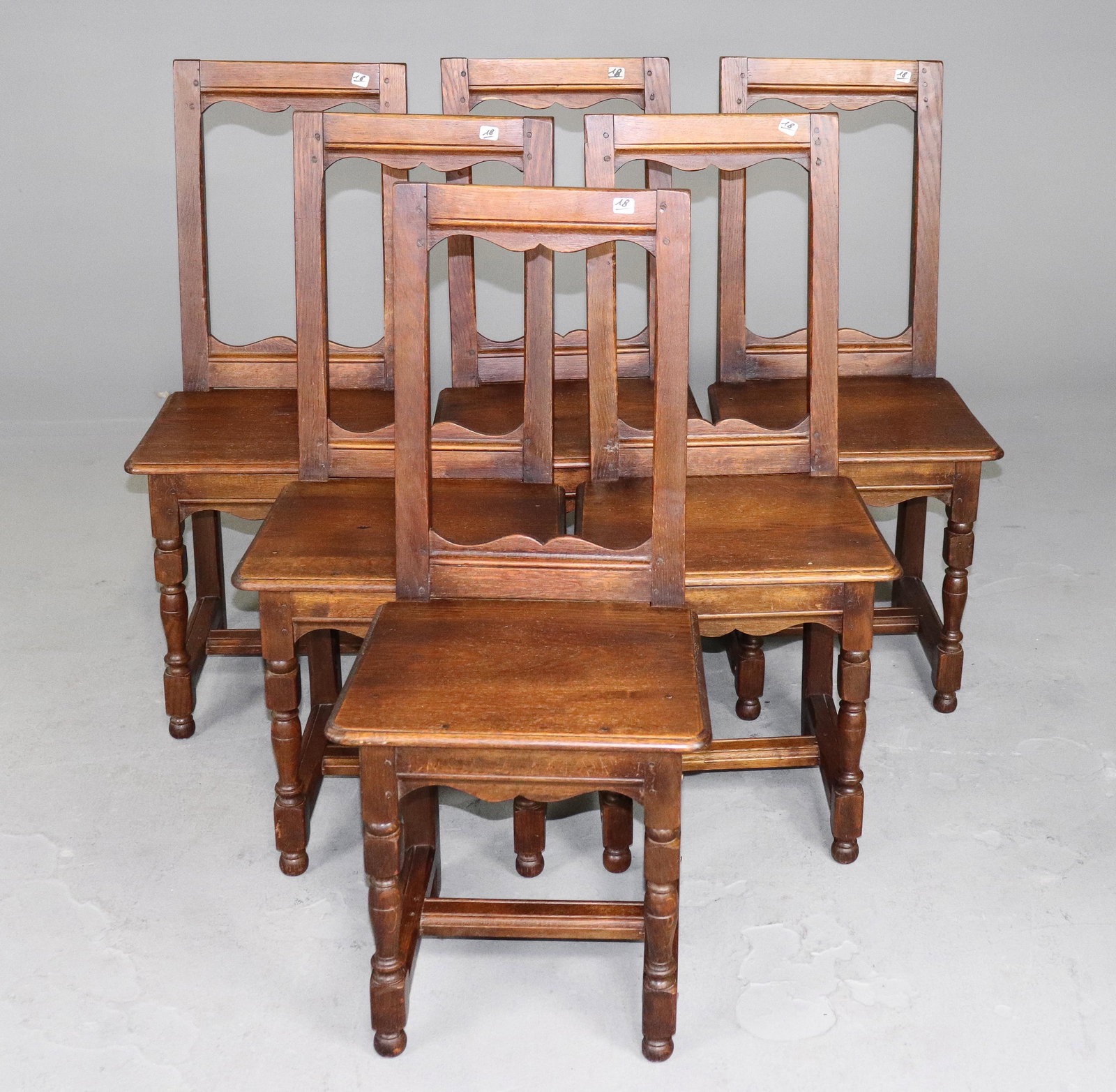 6 French Oak Youth Size Dining Chairs (1 of 4)