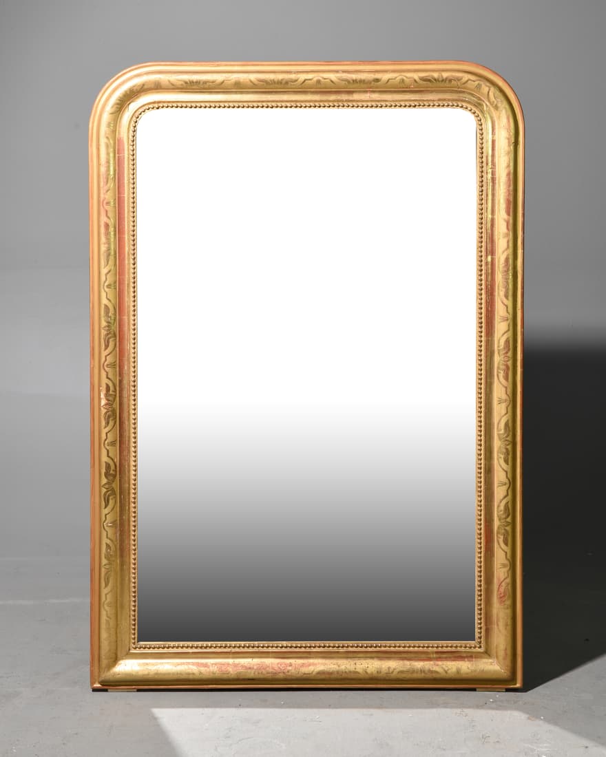Louis Philippe Style Gold Framed Mirror #2 (1 of 4)
