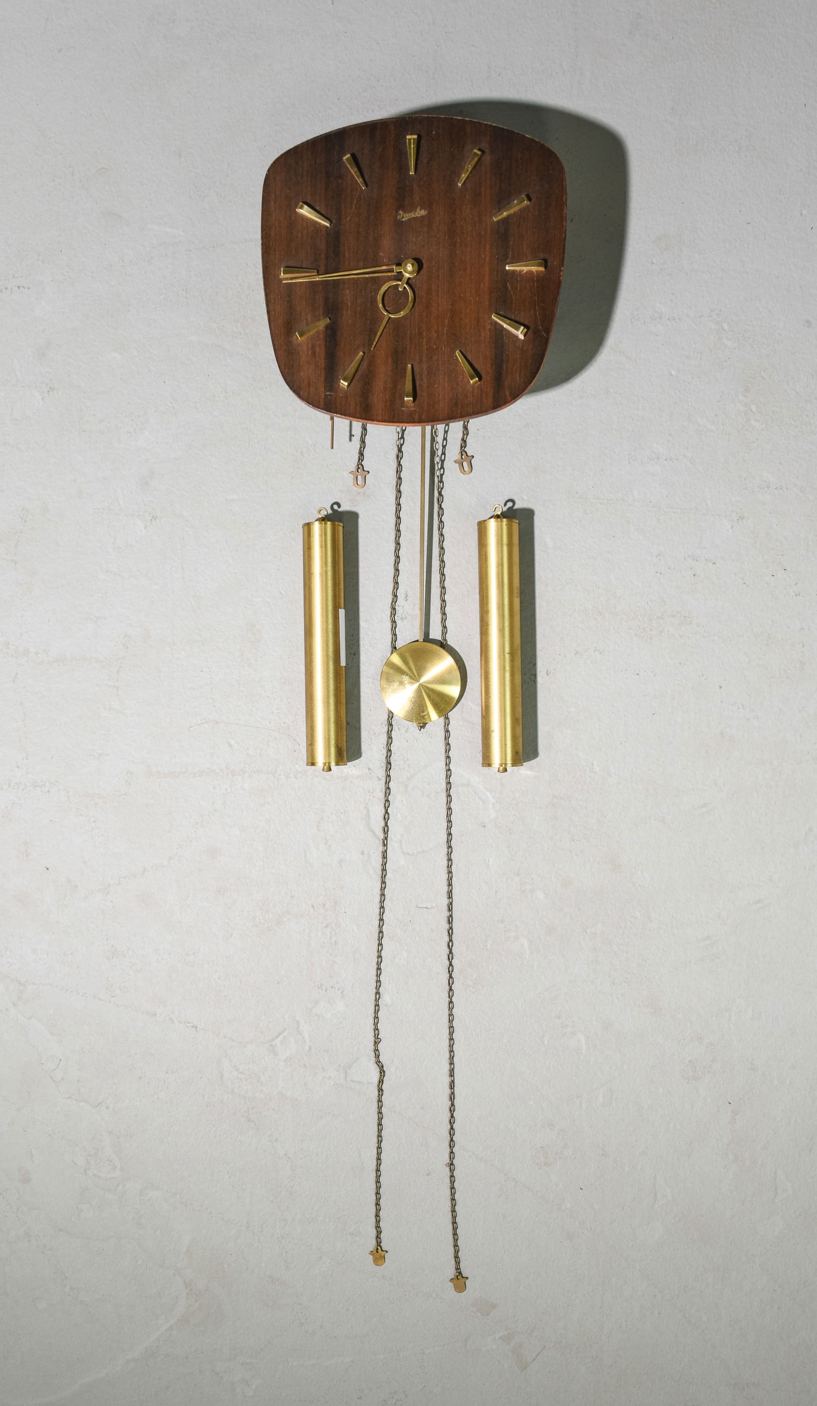 Danish Modern Wall Clock with Weights #2 (1 of 2)