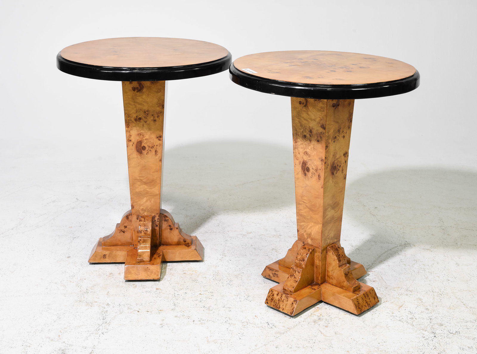 2 Art Deco Style Burled Occasional Tables (1 of 3)