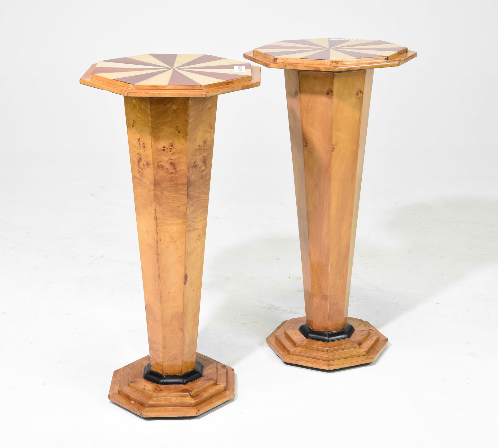 2 Art Deco Style Burled Pedestals / Plant Stands #2 (1 of 5)