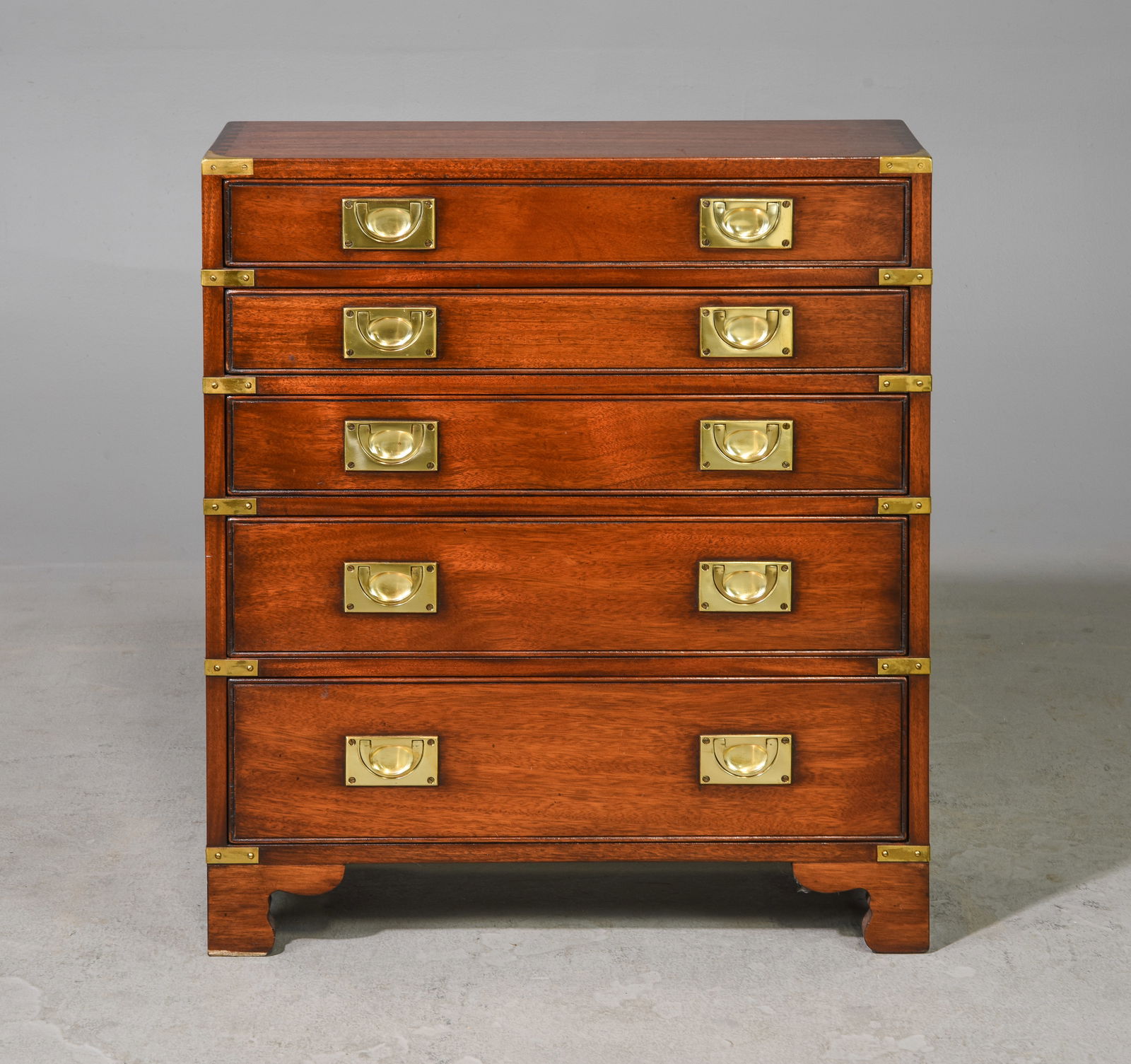 Campaign Style 5 Drawer Narrow Chest (1 of 4)