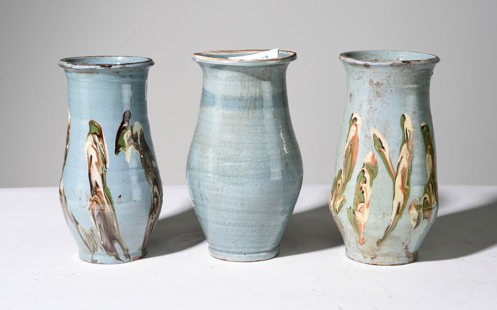 Three Blue Glazed Vases (1 of 3)