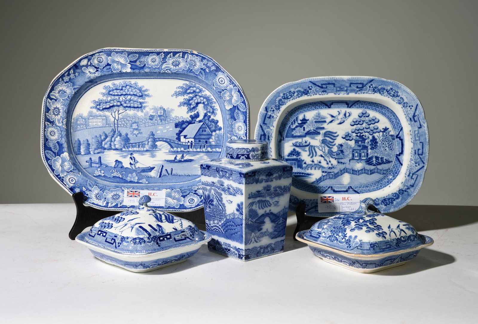 5 Pcs Assorted Blue & White Platters, Plates, ETC. (1 of 10)