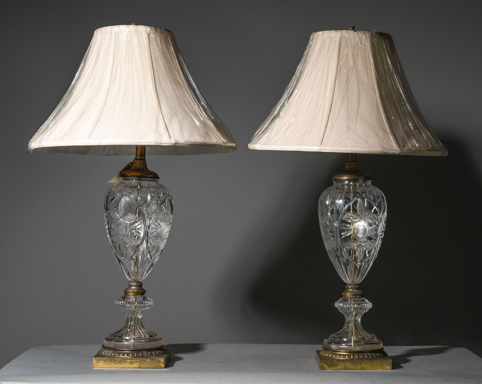 2 Crystal & Brass Table Lamps (1 of 3)