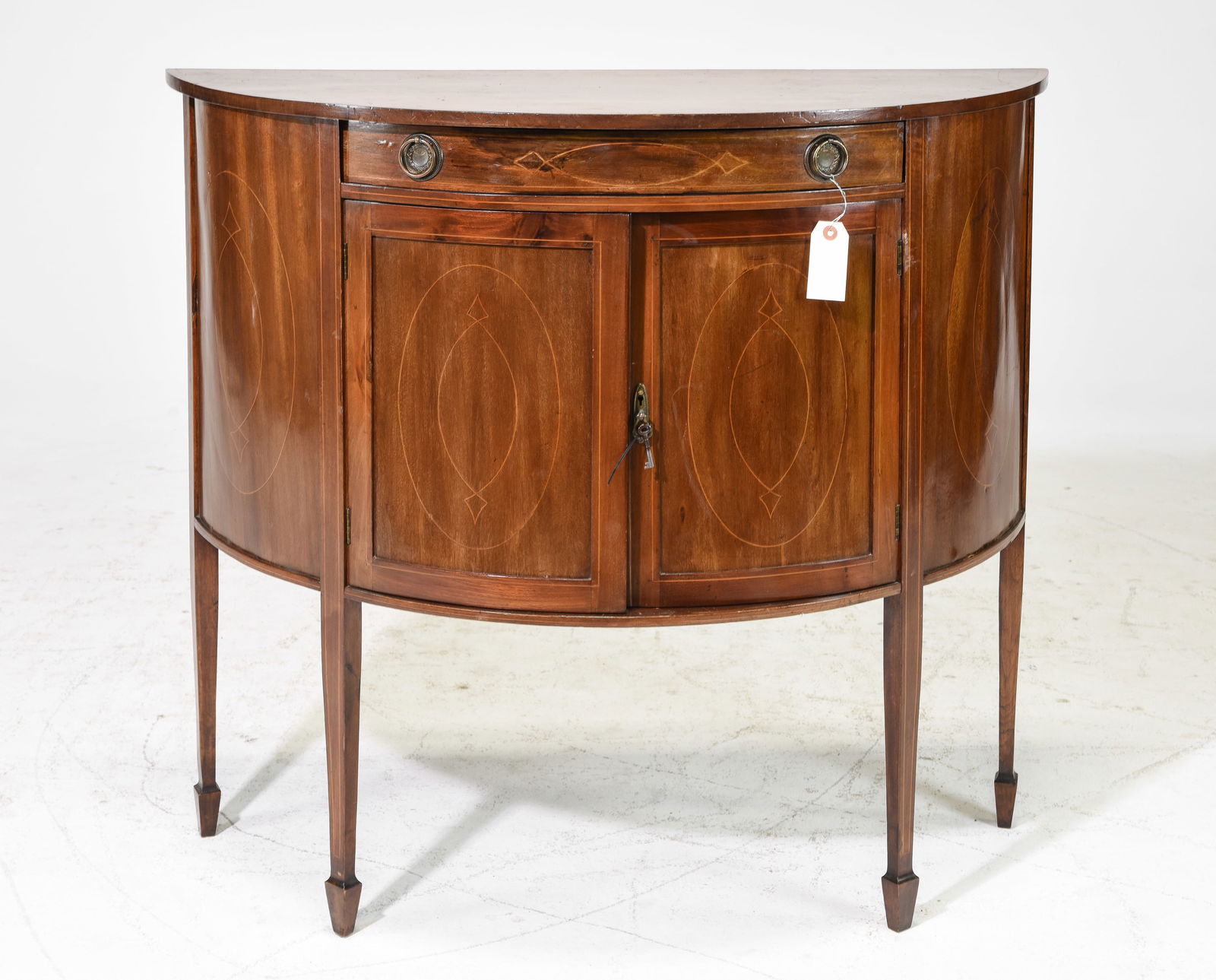 Edwardian Style Demilune Mahogany  Cabinet (1 of 4)