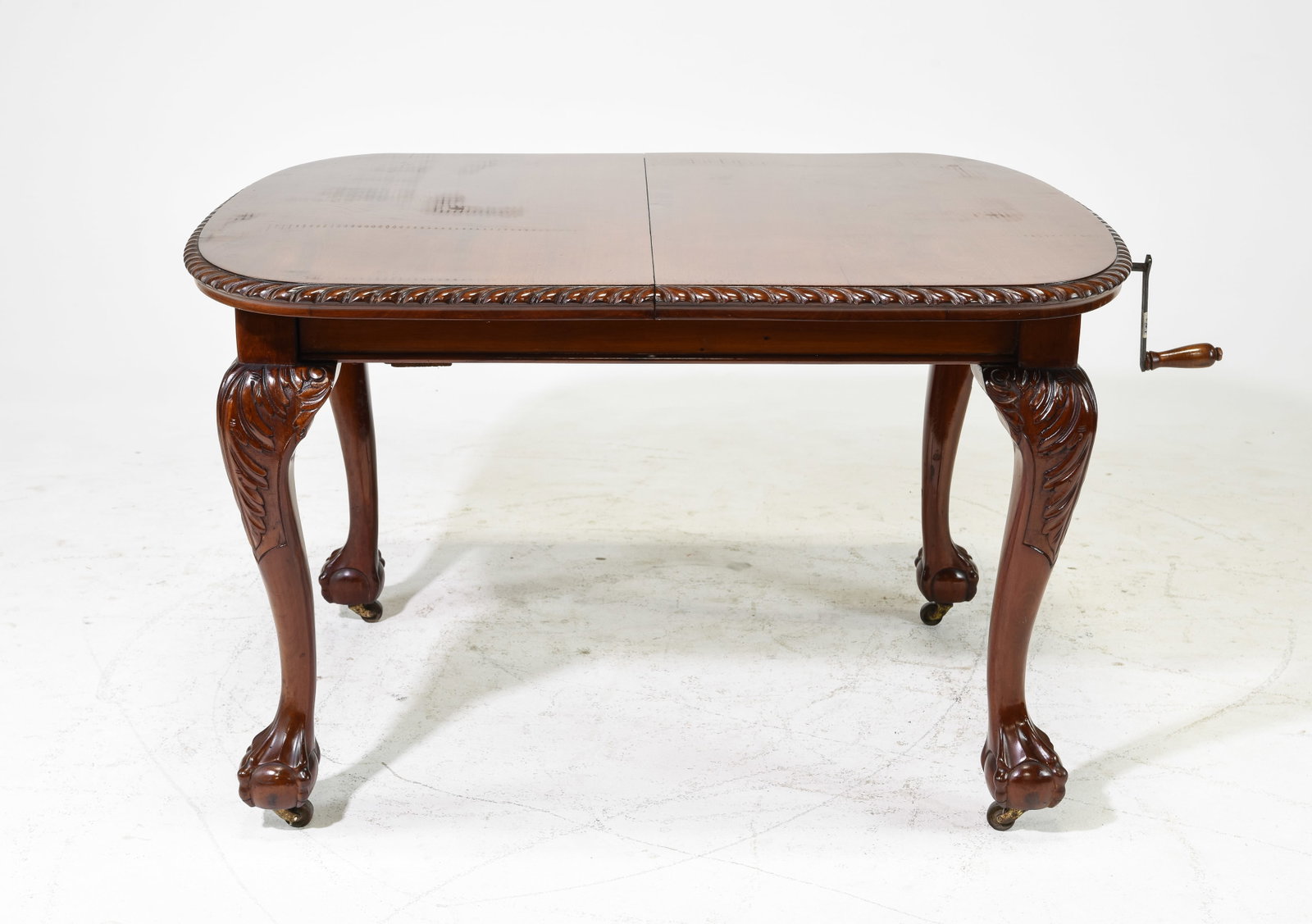 Edwardian Dining Table With Leaves & Winding Handle: Edwardian Dining Table With Leaves & Winding Handle - 30 inches tall x 48 x 42, leaves are 11.5 inches