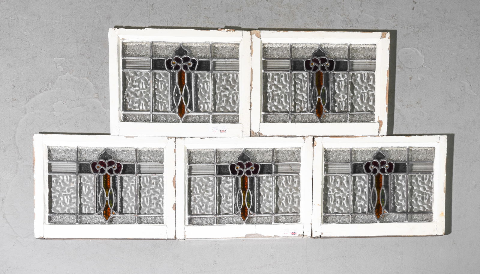 5 Assorted British Stained Glass Windows (1 of 2)