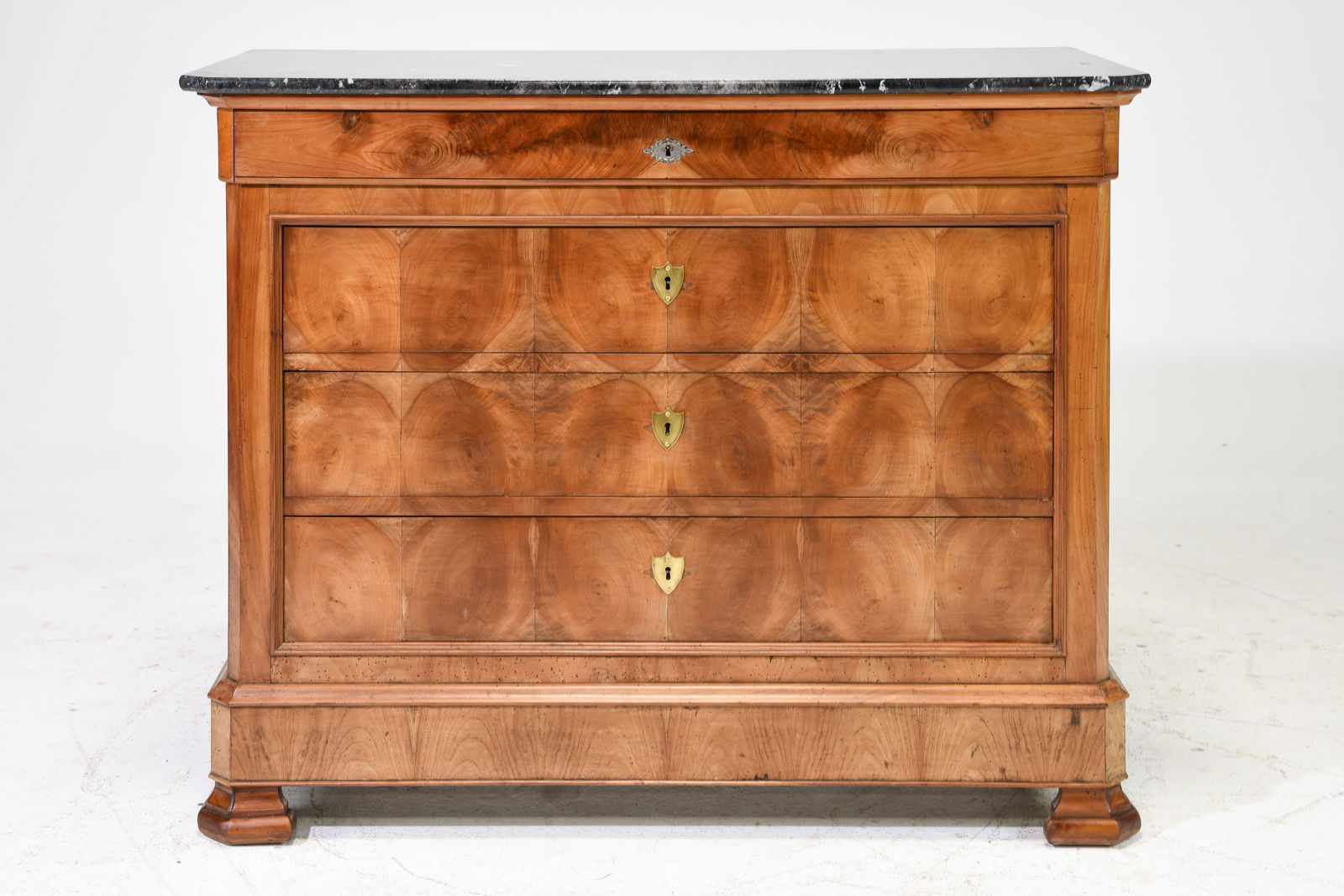 Louis Philippe Style Cherry Marble Top Chest (1 of 6)