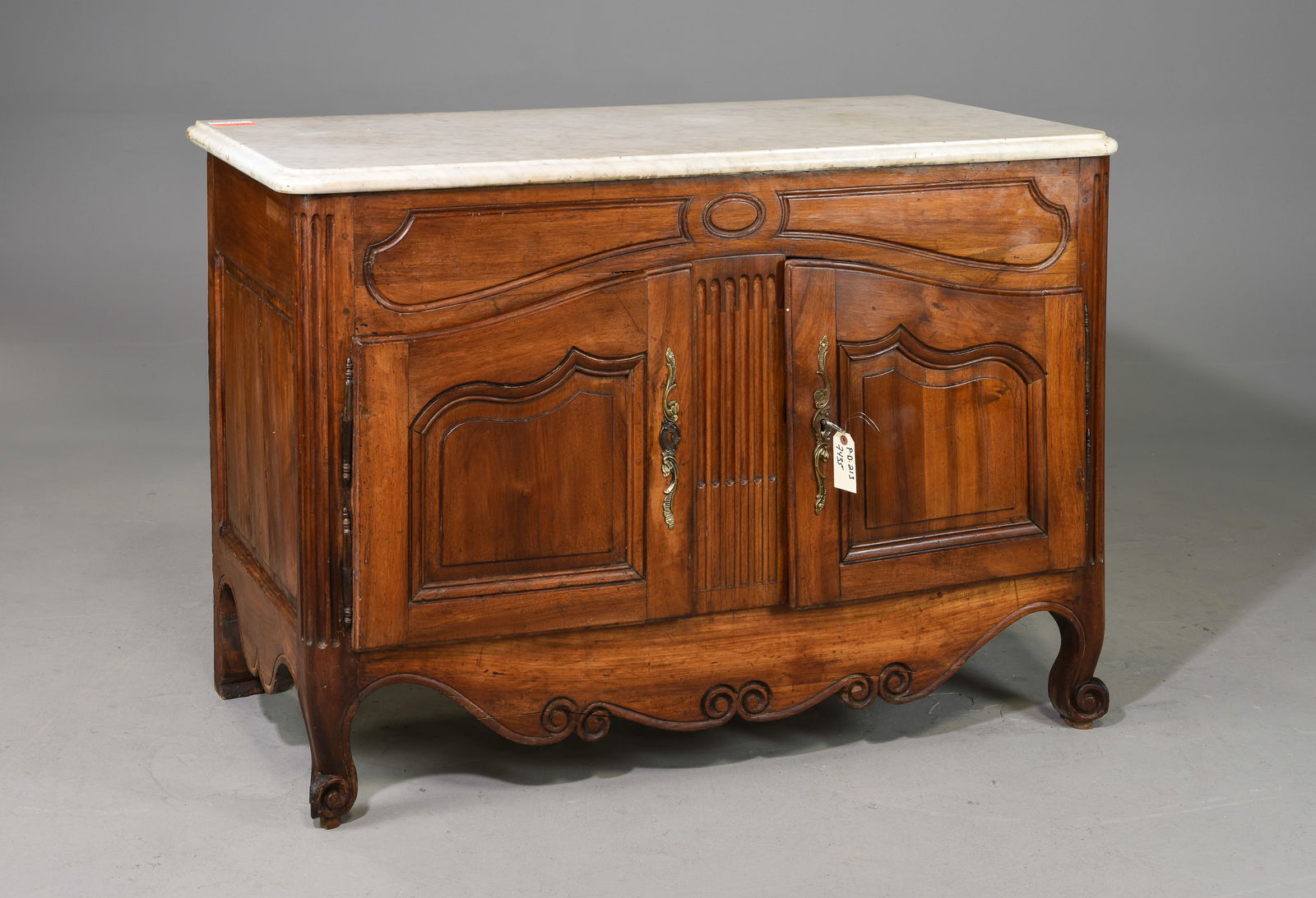 Louis XV Style White Marble Top Buffet (1 of 10)