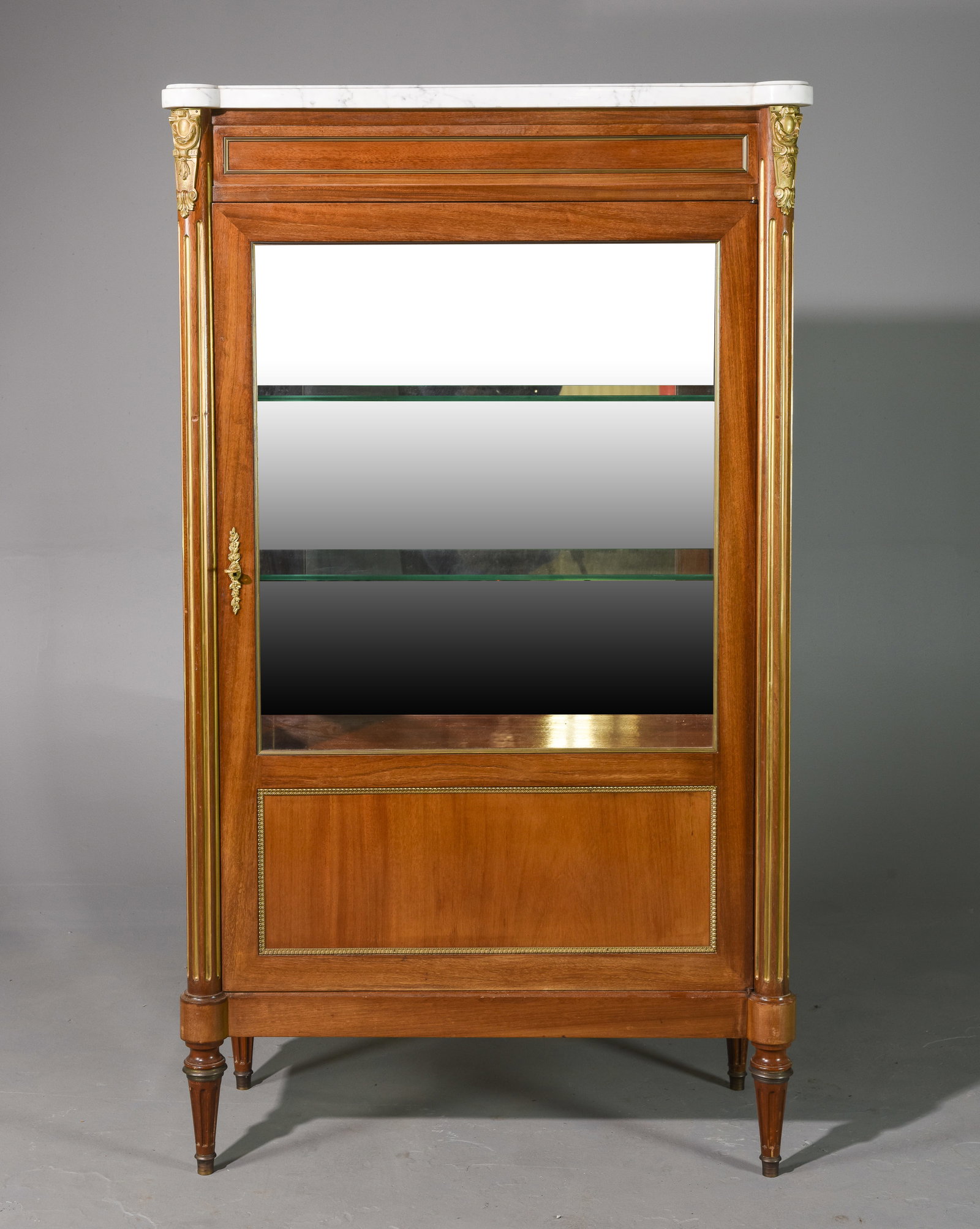 Louis XVI Style White Marble Top Vitrine (1 of 6)