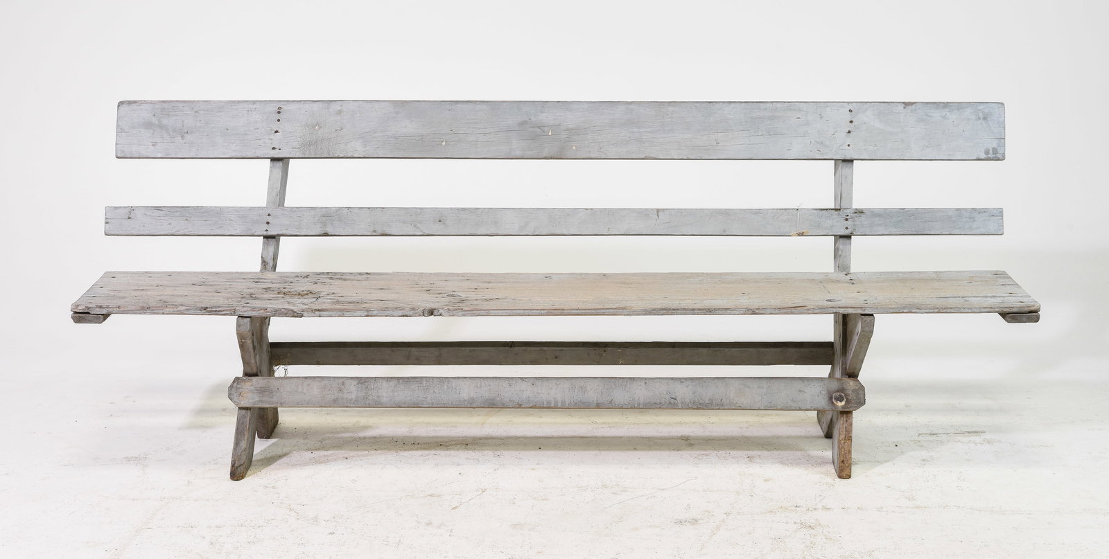 Gray Painted Farmhouse Bench (1 of 6)
