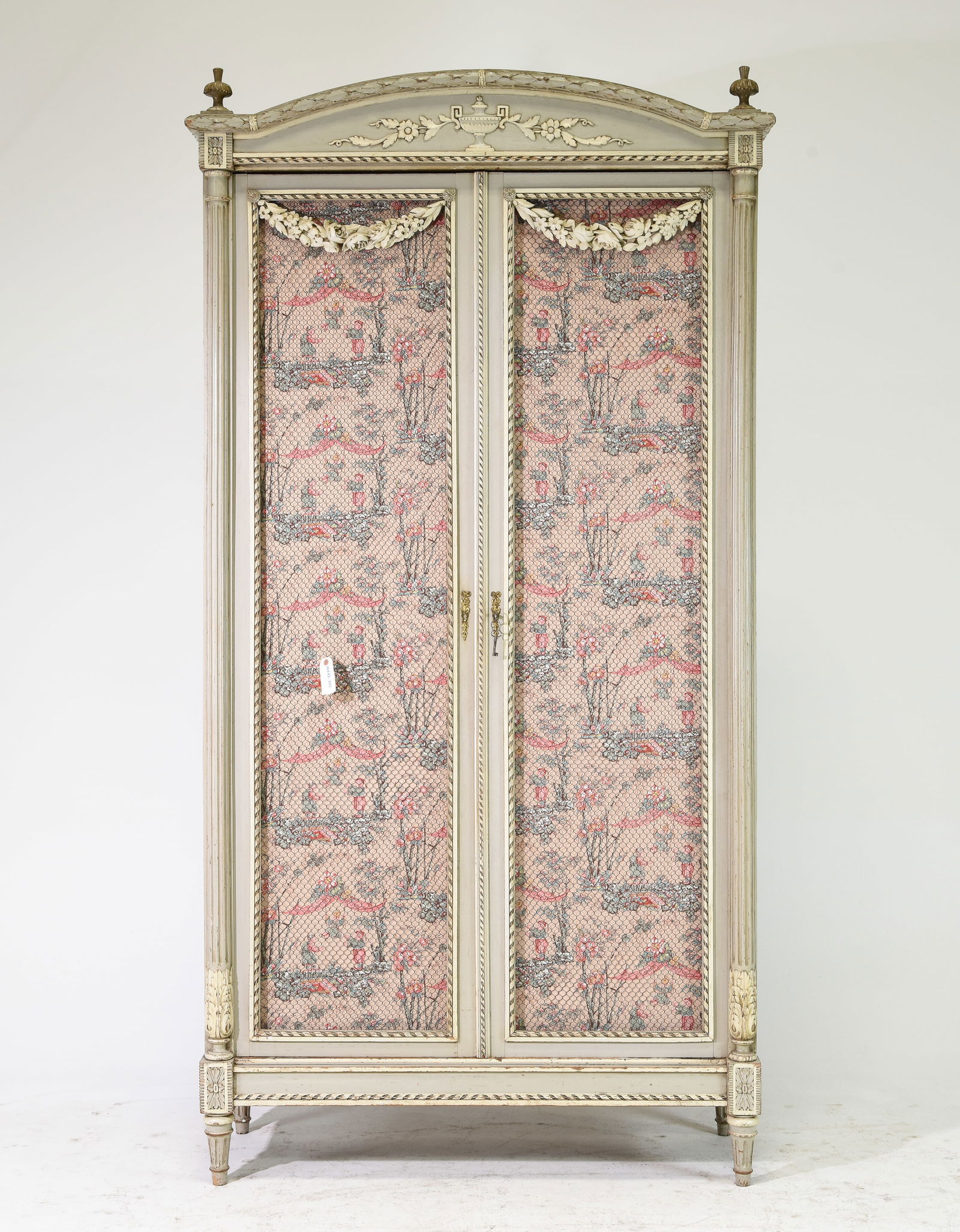 French Painted Grilled 2 Door Armoire (1 of 10)