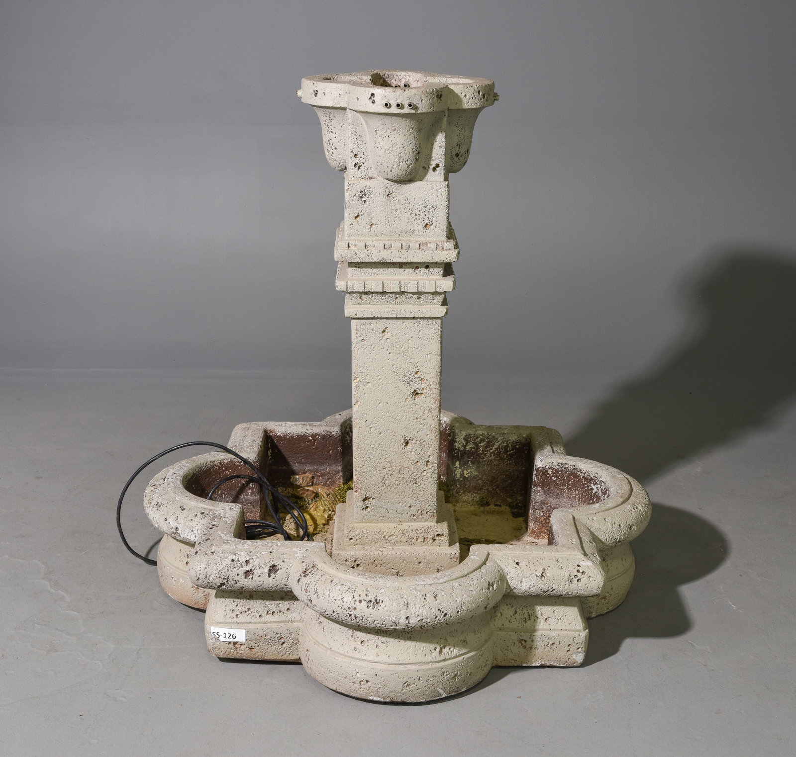 Tall Cast Stone / Concrete Fountain (1 of 3)
