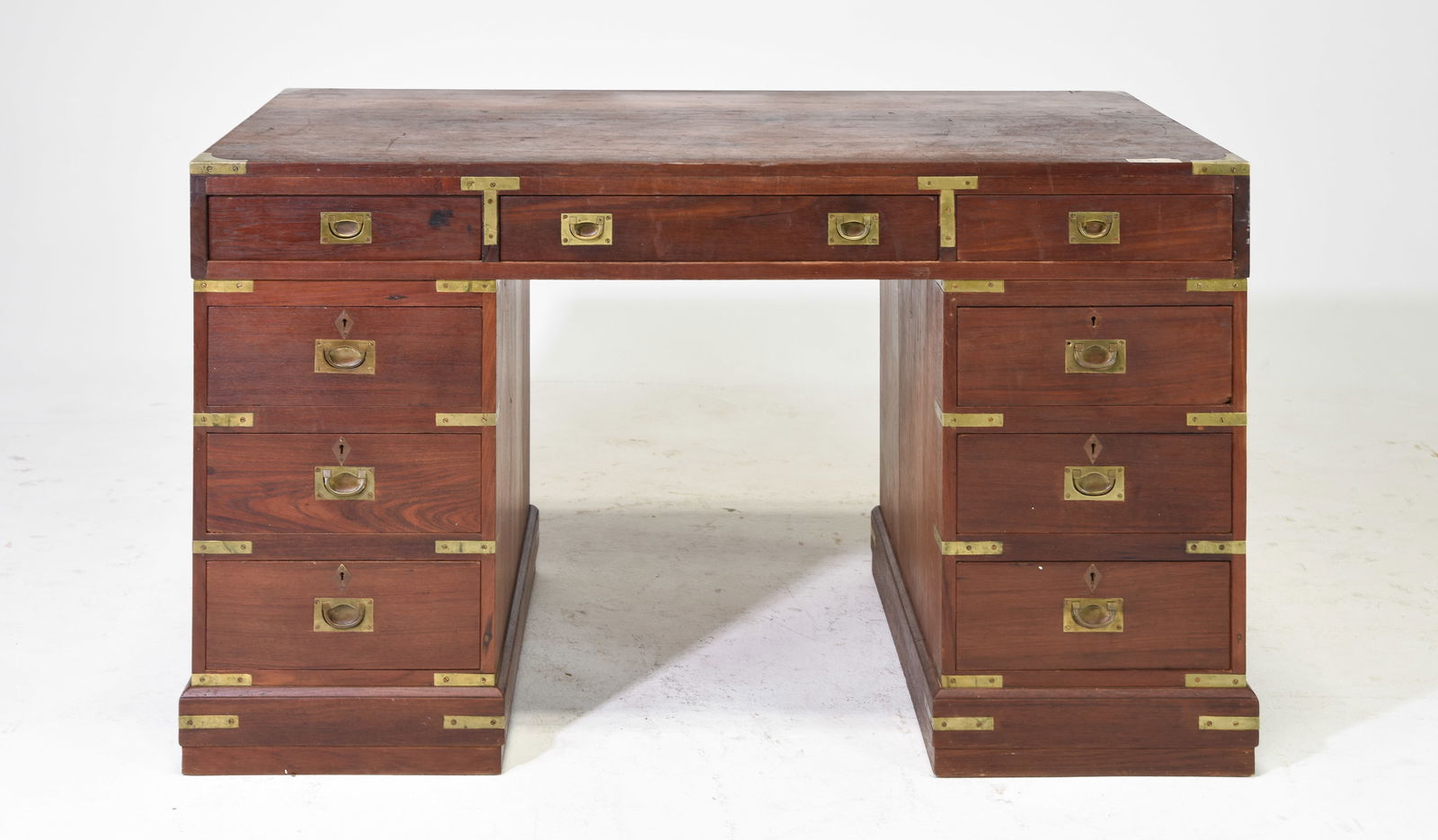 Mahogany Campaign Style Desk (1 of 4)